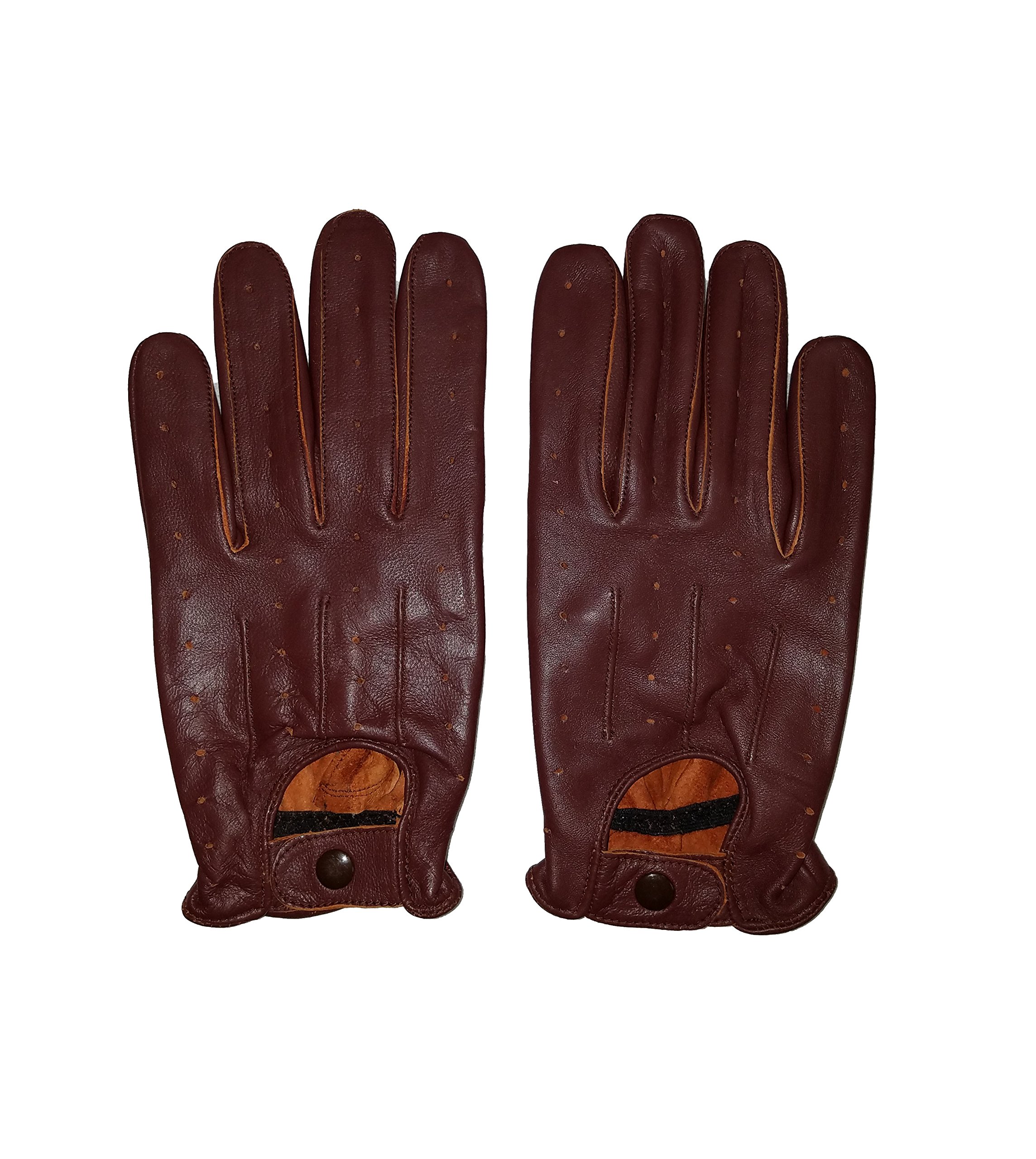 Premium Soft Leather Men's Driving Gloves - Stylish Winter Fashion Accessory for Commuting & Road Trips