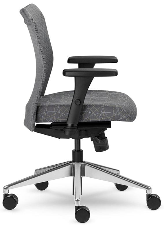Allseating Inertia Mesh Mid Back Task Chair with Lumbar Support [77040] - Ergonomic Office Chair for Home & Workspace Comfort