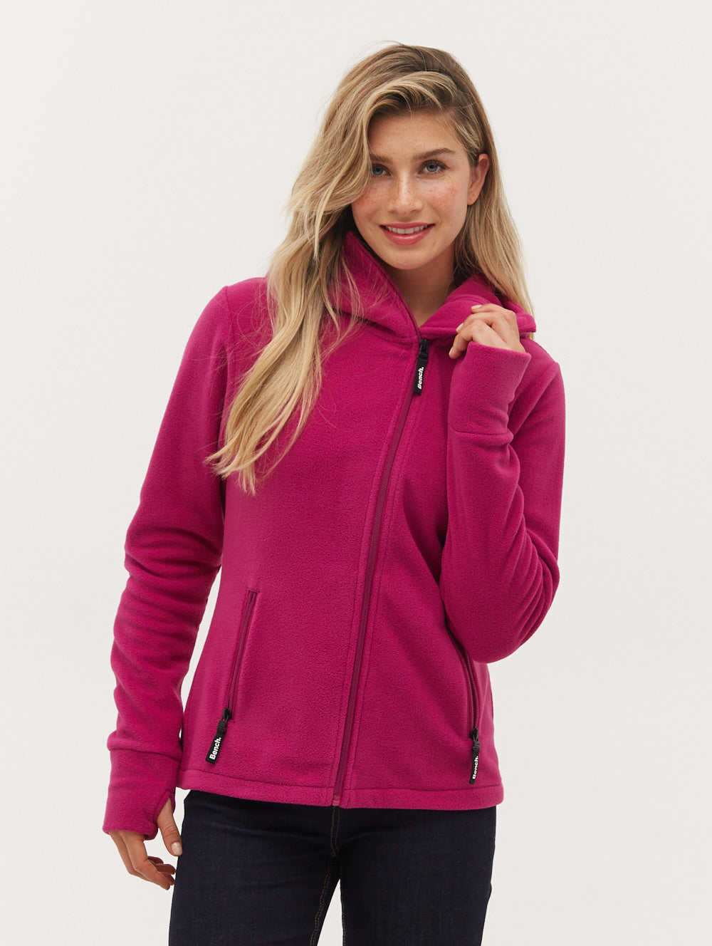 Ninja Microfleece Asymmetric Zip Up Jacket - Lightweight Warm Winter Coat for Men & Women - Perfect for Hiking, Running & Outdoor Activities