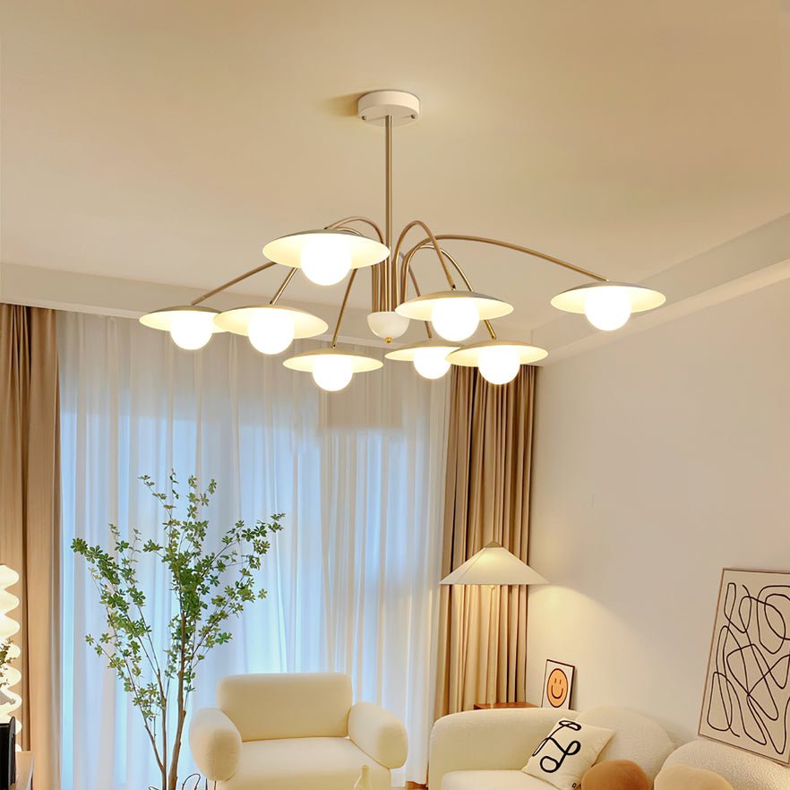 Elegant Champignon Chandelier - Modern Mushroom-Shaped Ceiling Light Fixture for Dining Room, Bedroom & Living Room Decor