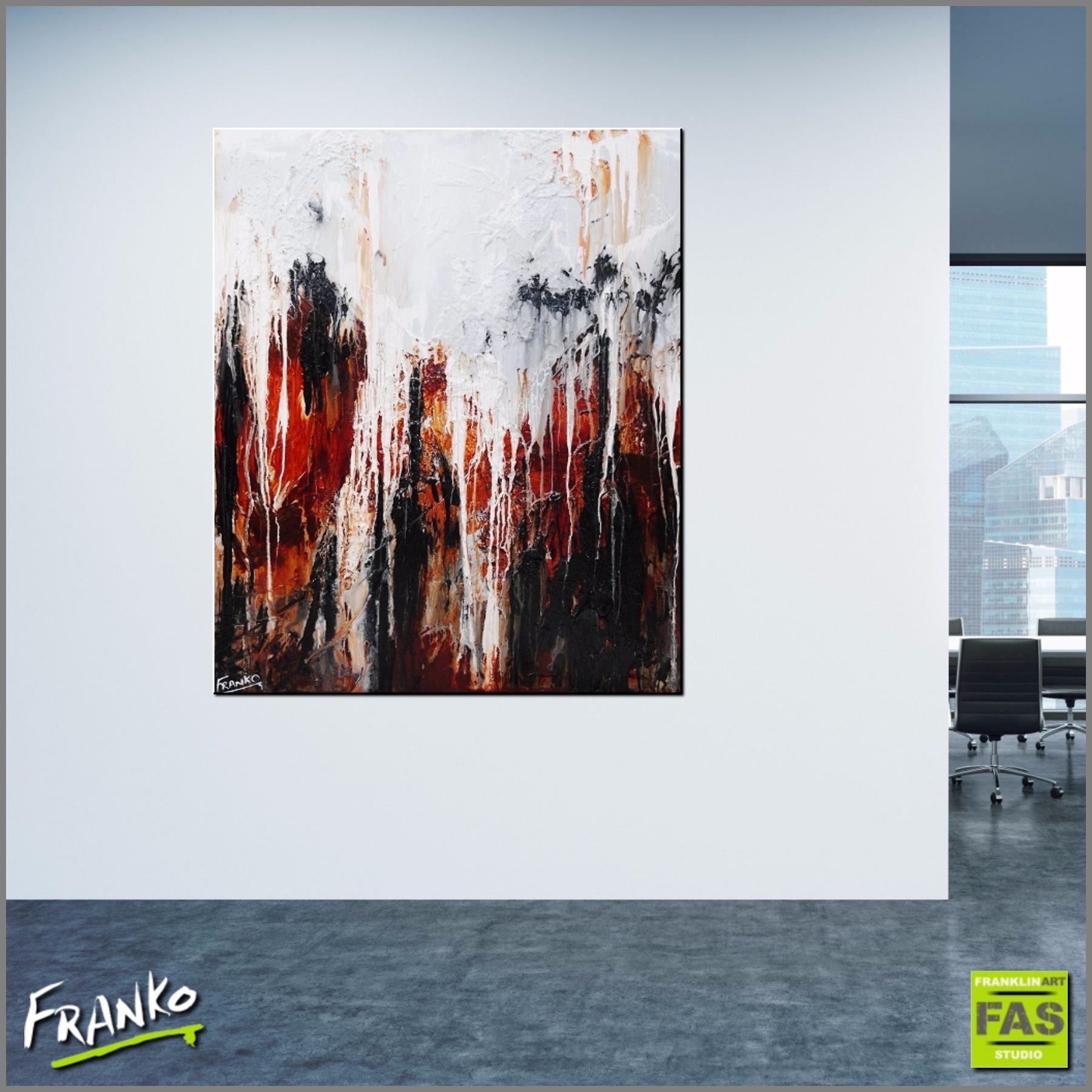 Clay Barron 120cm x 100cm Brown Abstract Canvas Painting - Modern Wall Art for Living Room, Bedroom & Office Decor