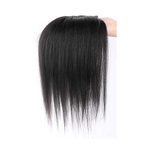 22cm Short Bob Wig for Women - Black Synthetic Straight Hair Middle Length Wig for Cosplay & Daily Use