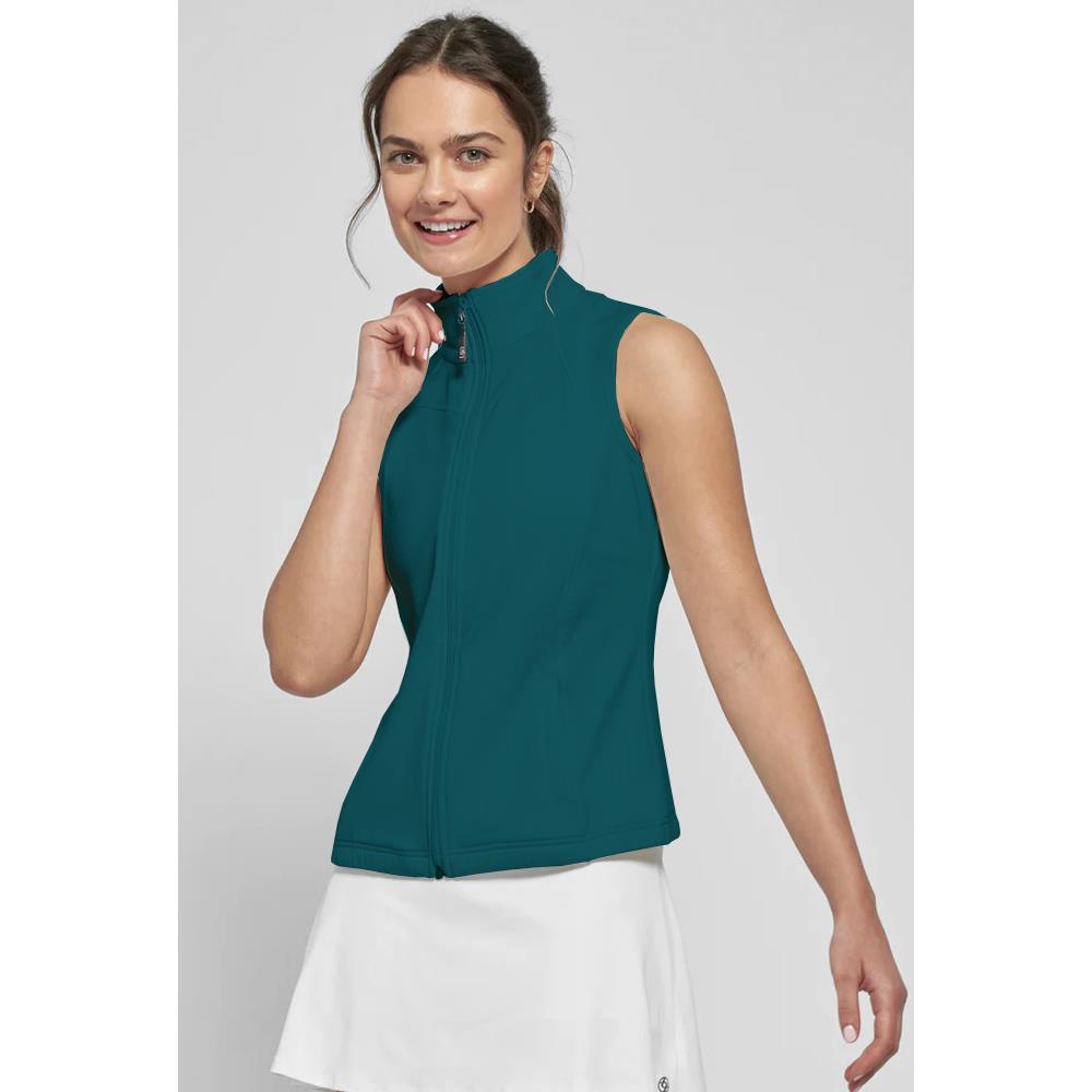 Lija Women's Time To Shine Wind Vest - Lightweight Running Jacket for Outdoor Activities, Jogging & Hiking - Harbor Blue