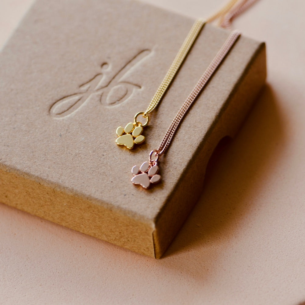 Dog Paw Charm Necklace - Sterling Silver Pet Memorial Jewelry for Dog Lovers - Perfect for Everyday Wear, Gifts & Remembrance