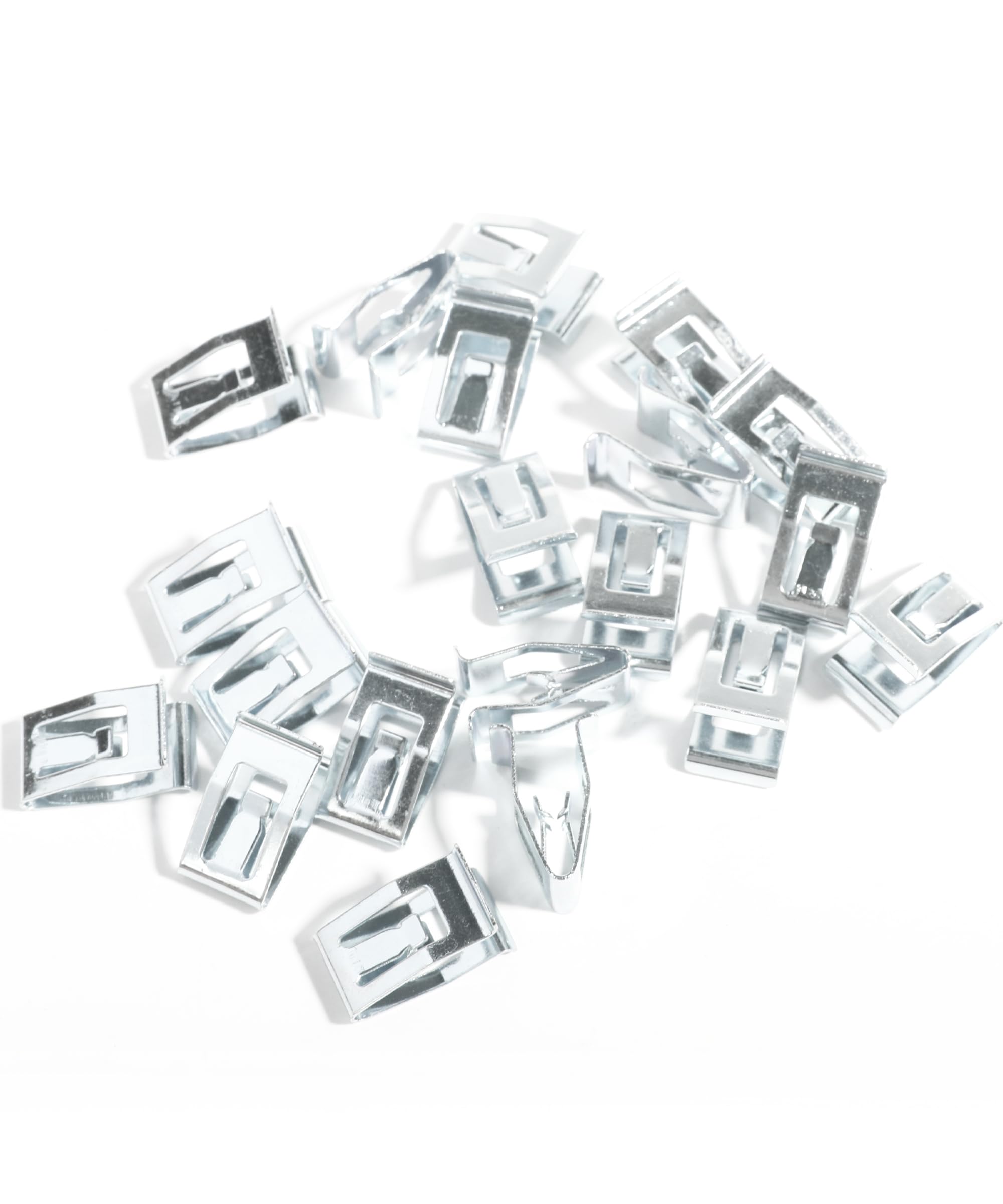 RACOONA 20PCS Silver Metal Car Clips - Auto Dashboard Trim Retainer Clips Replacement for Car Front Console & Dash Accessories | Perfect for DIY Car Interior Repair & Maintenance