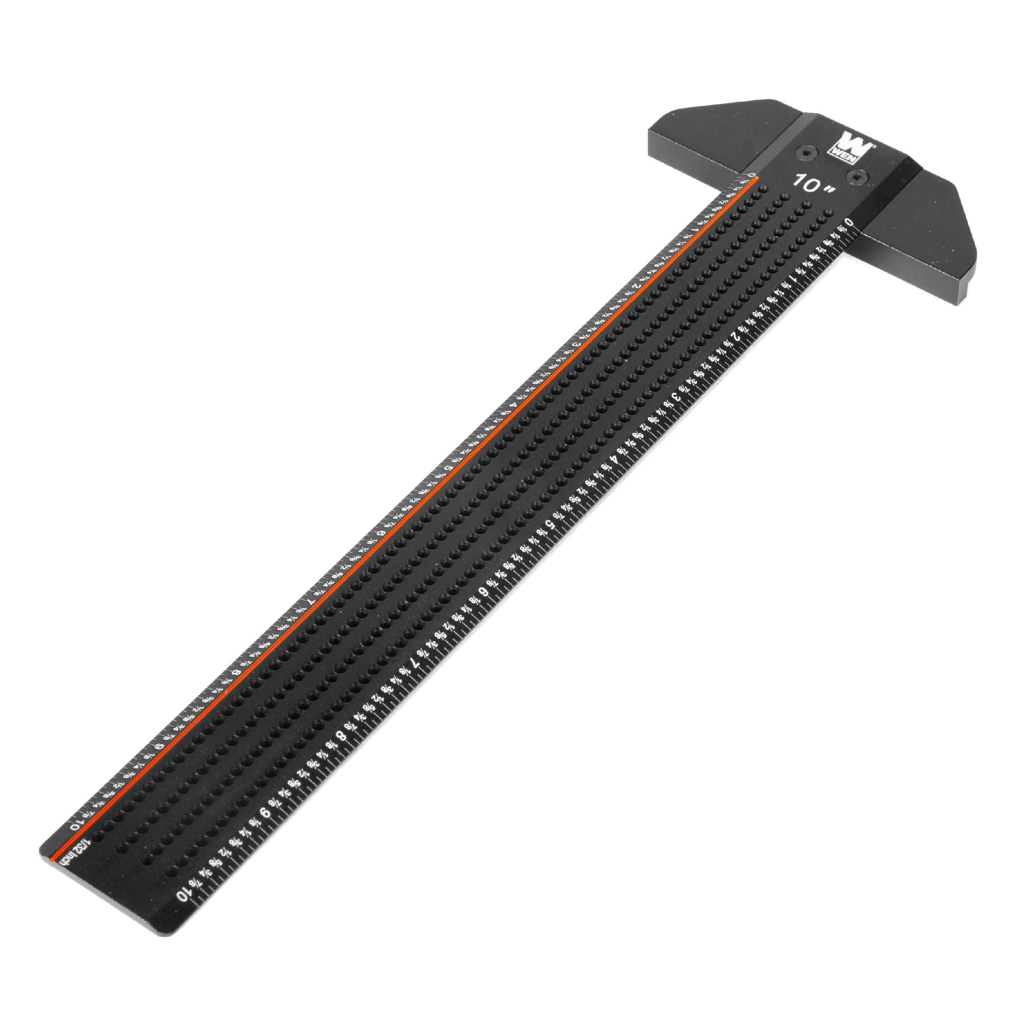 WEN ME810R 10 Inch T-Shaped Marking Ruler - Precision Measuring Tool for Woodworking, Metalworking & DIY Projects - Perfect for Carpenters, Engineers & Craft Enthusiasts