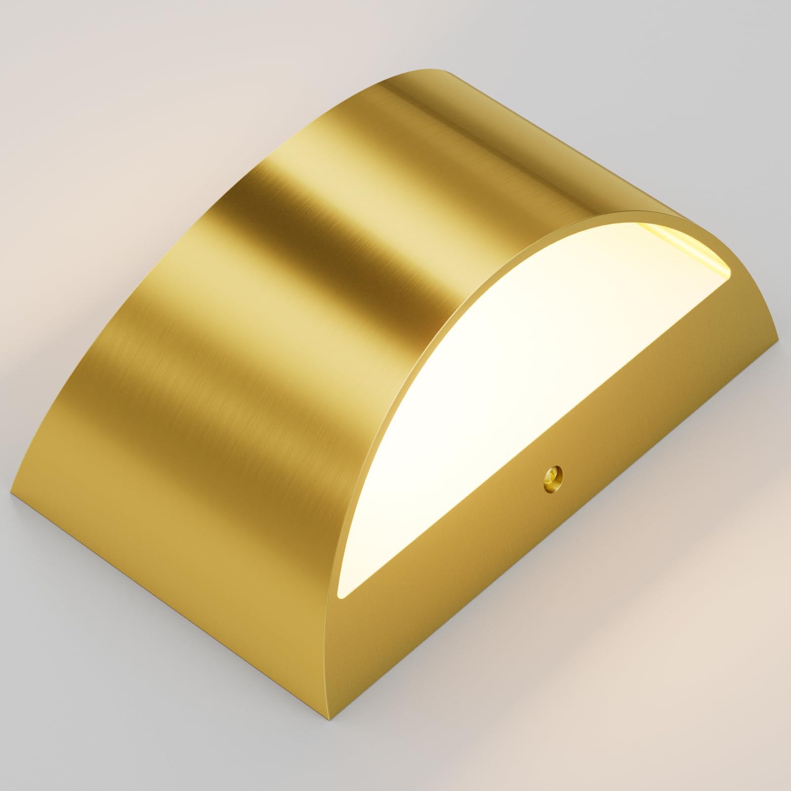 Aipsun Brushed Brass Wall Sconce - Hardwired Up Down Wall Light Fixture for Living Room, Bedroom, Hallway - 1 Pack Indoor Wall Mount Lighting with Warm White 3000K G9 Bulbs - Perfect for Ambient Lighting in Home Decor & Interior Design