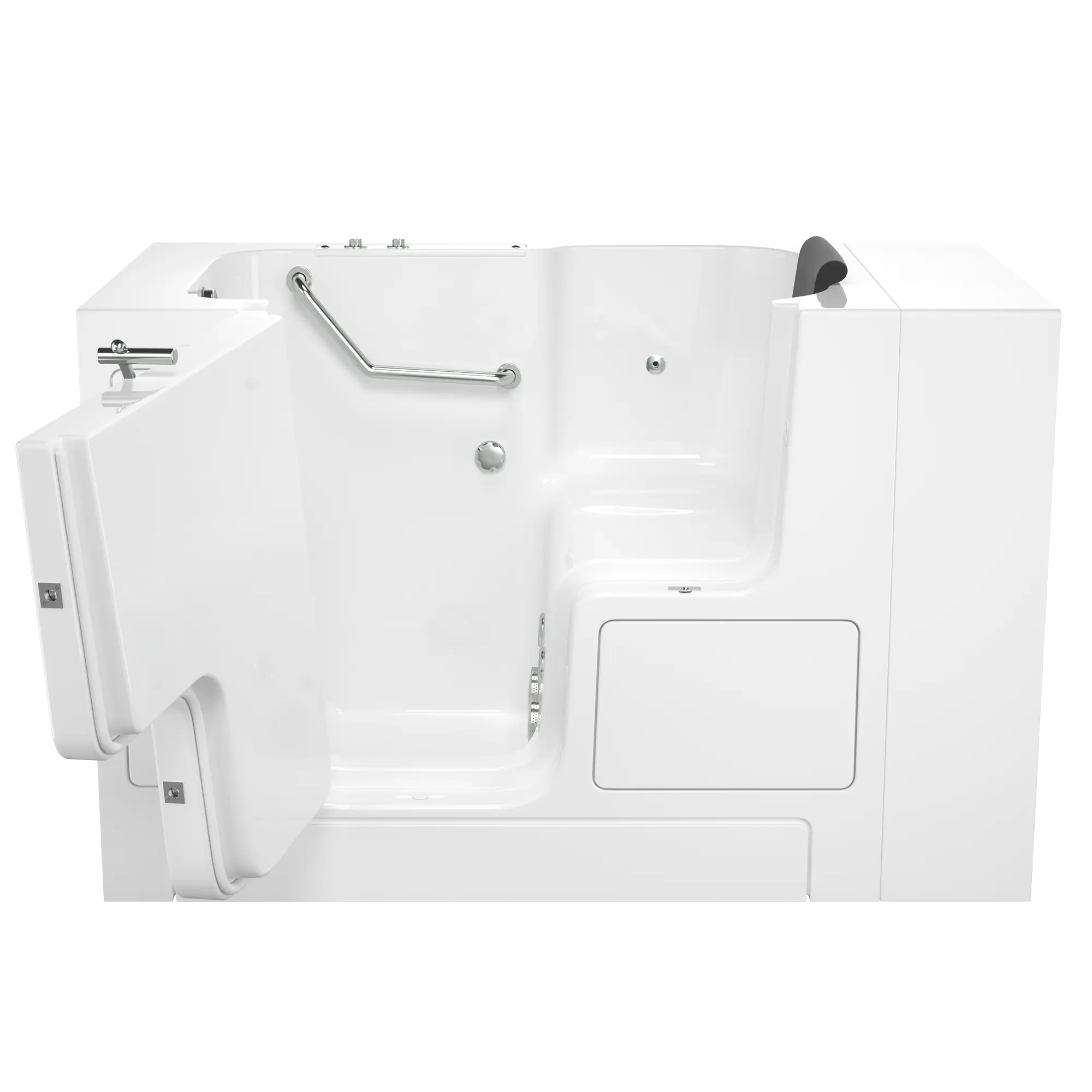 Premium 32 x 52 Inch Gelcoat Walk-In Bathtub with Whirlpool System - Left Hand Drain - Ideal for Seniors & Mobility Support - Spa-Like Relaxation at Home