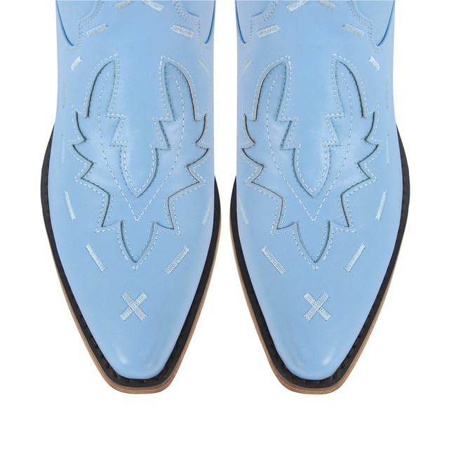 Yolkomo Women's Western Cowboy Boots - Knee High Cowgirl Boots with Lace Up Design | Perfect for Country Dancing, Rodeo Events & Western Fashion Outfits