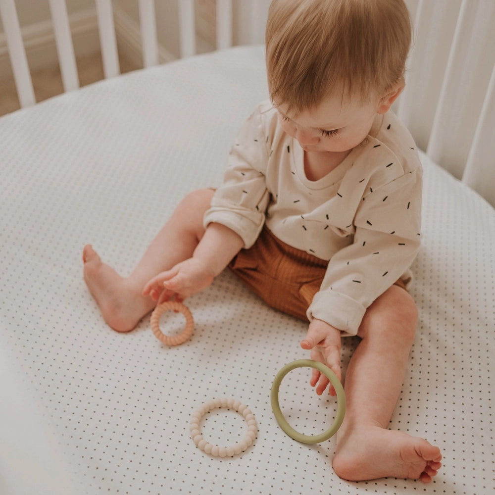 Little Cheeks Trio Rings - Olivia | Stackable Dainty Gold Rings for Women | Perfect for Layering, Everyday Wear & Gift Giving