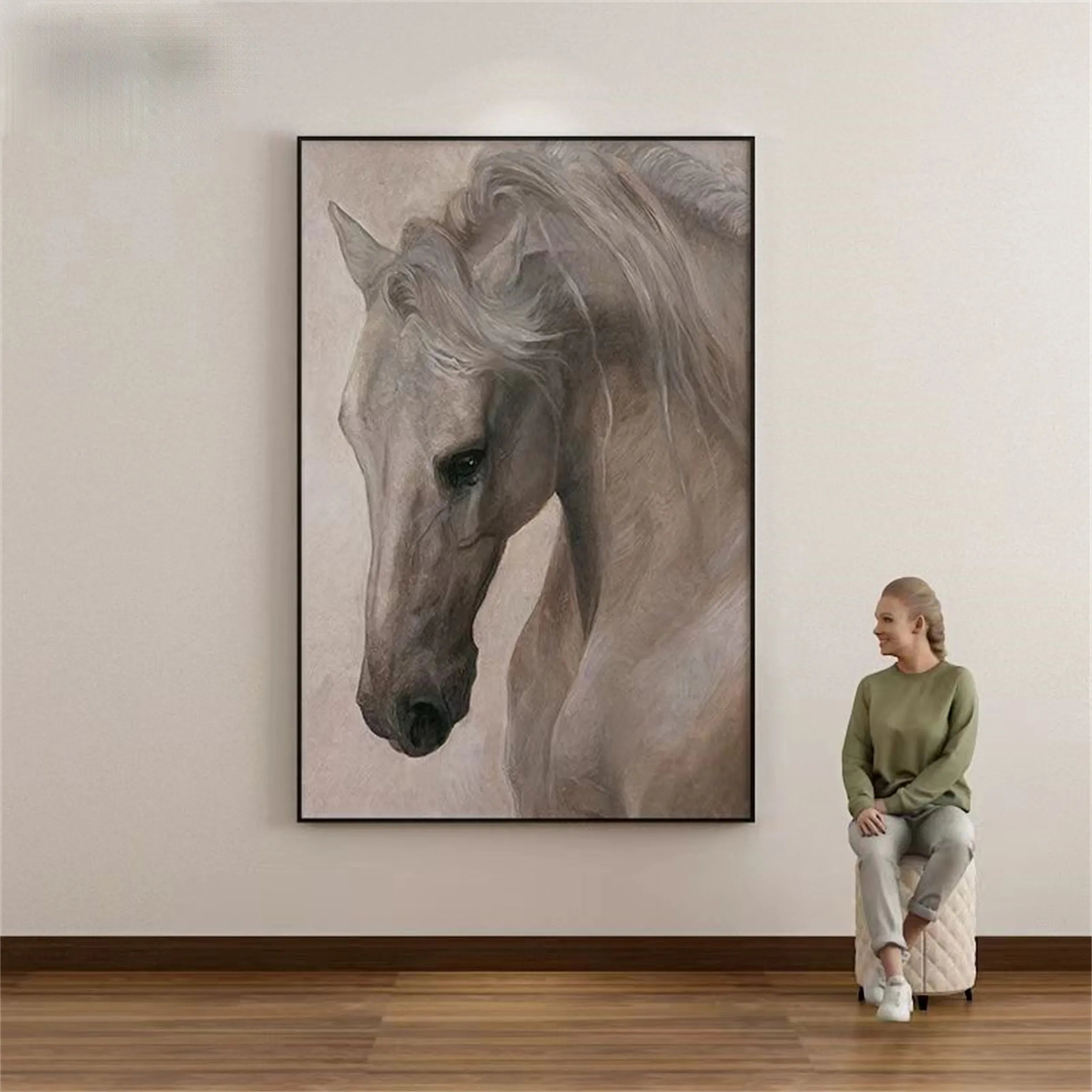 Animal Art Painting #AP022 - Handmade Canvas Wall Decor for Living Room, Bedroom & Office