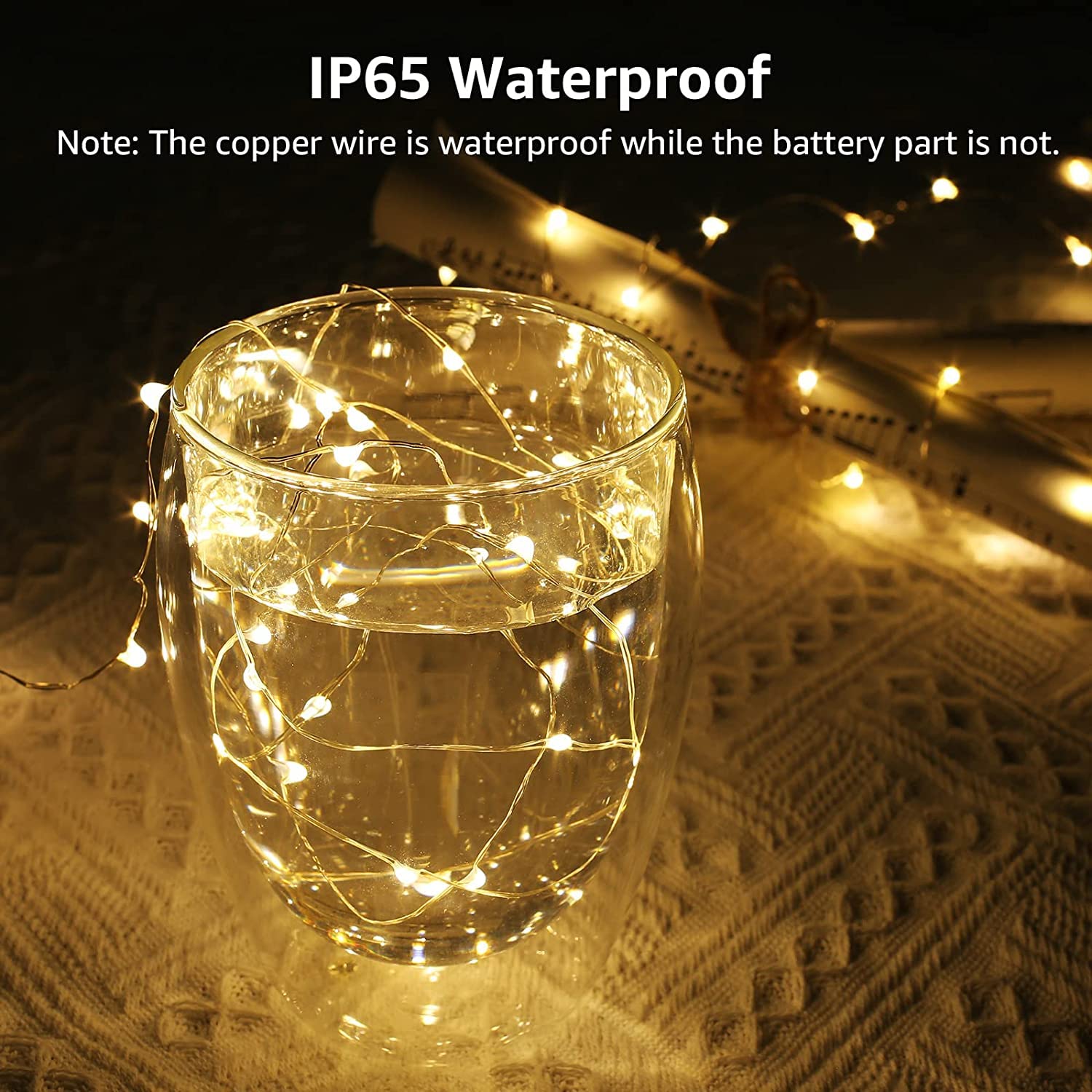 Lighting EVER 20 LED Battery Operated Fairy Lights - Waterproof Mini String Lights for Mason Jars, DIY Crafts, Wedding Decorations, Christmas Tree & Bedroom Decor | Perfect for Party Centerpieces, Home Decoration & Gift Wrapping