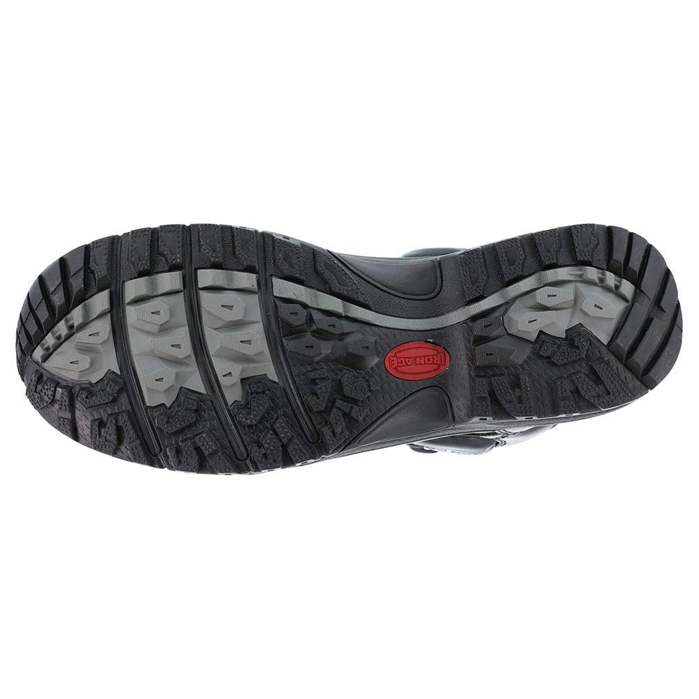 Iron Age Men's Ground Finish Electrical Hazard Safety Work Shoes - Black | Non-Slip, Comfortable & OSHA Compliant for Construction, Warehouse & Industrial Work