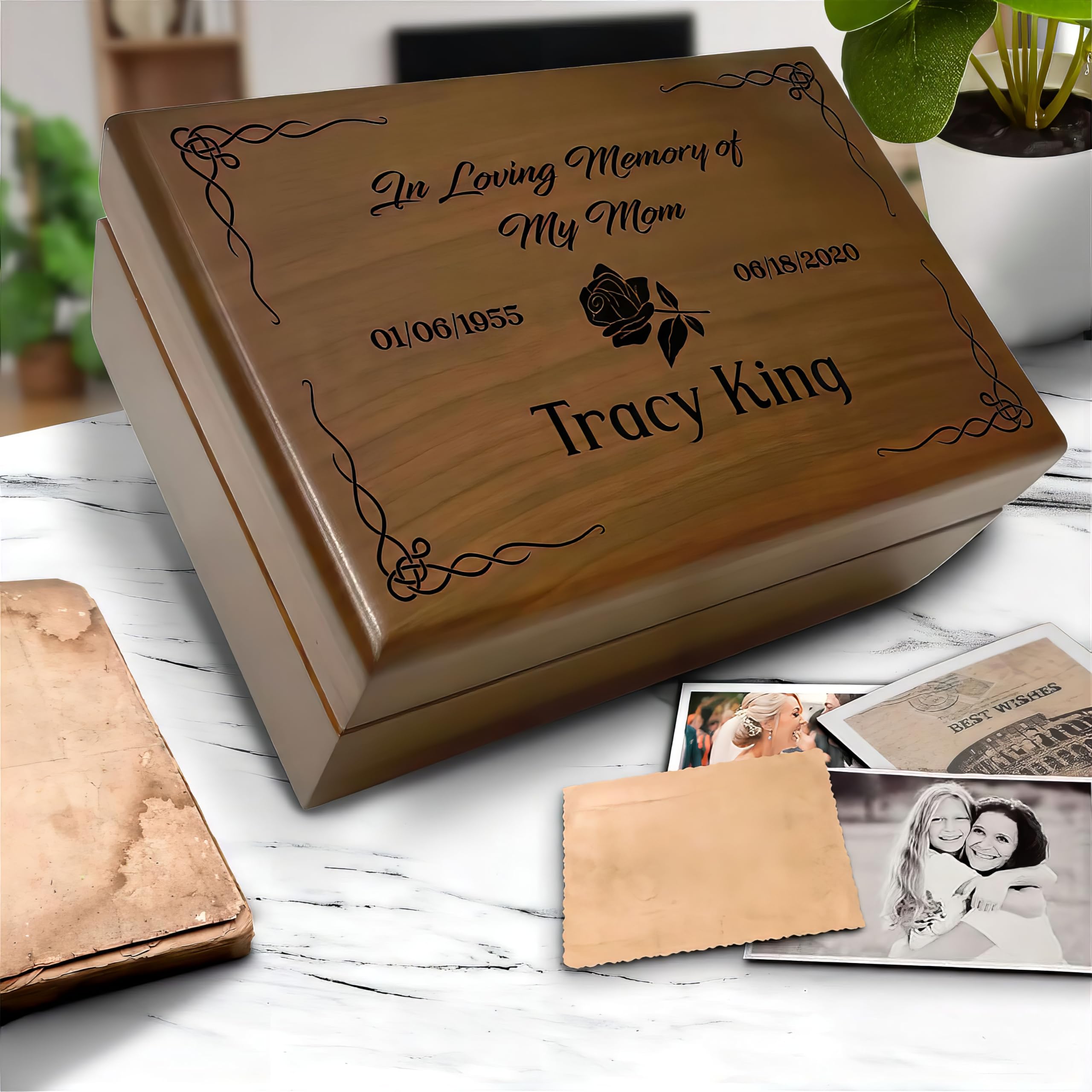 Memorial Gift Box for Mom - Sympathy Keepsake to Honor Mother's Memory | Thoughtful Bereavement Gift for Loss of Mother | Perfect for Remembrance Ceremonies, Memorial Services & Cherishing Precious Moments