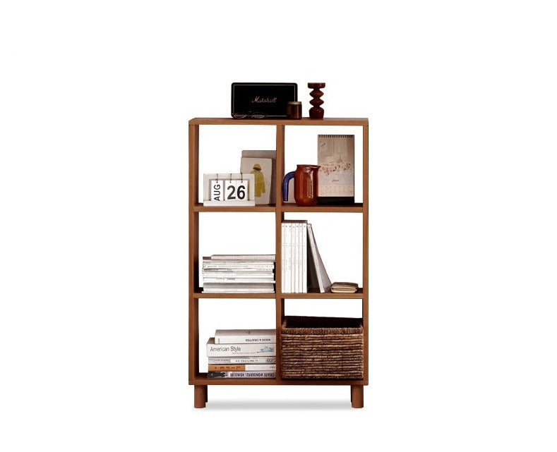 Solid Wood Bookshelf - Beech & Oak Bookcase with Free Combination - Perfect for Home Office, Living Room, and Library Storage