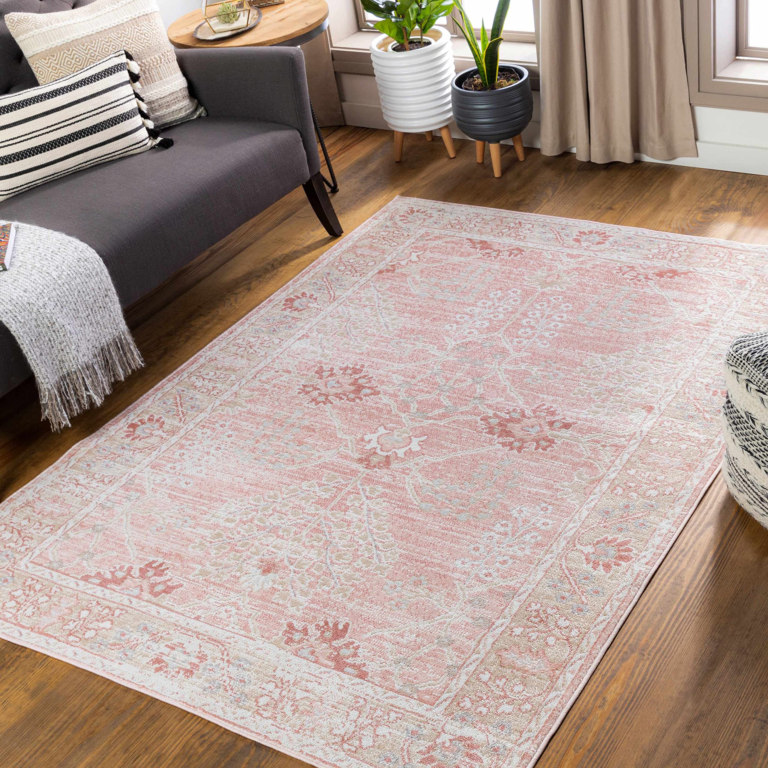 Hauteloom Barnwell Soft Plush Area Rug - Gray, White, Brown - 7'9