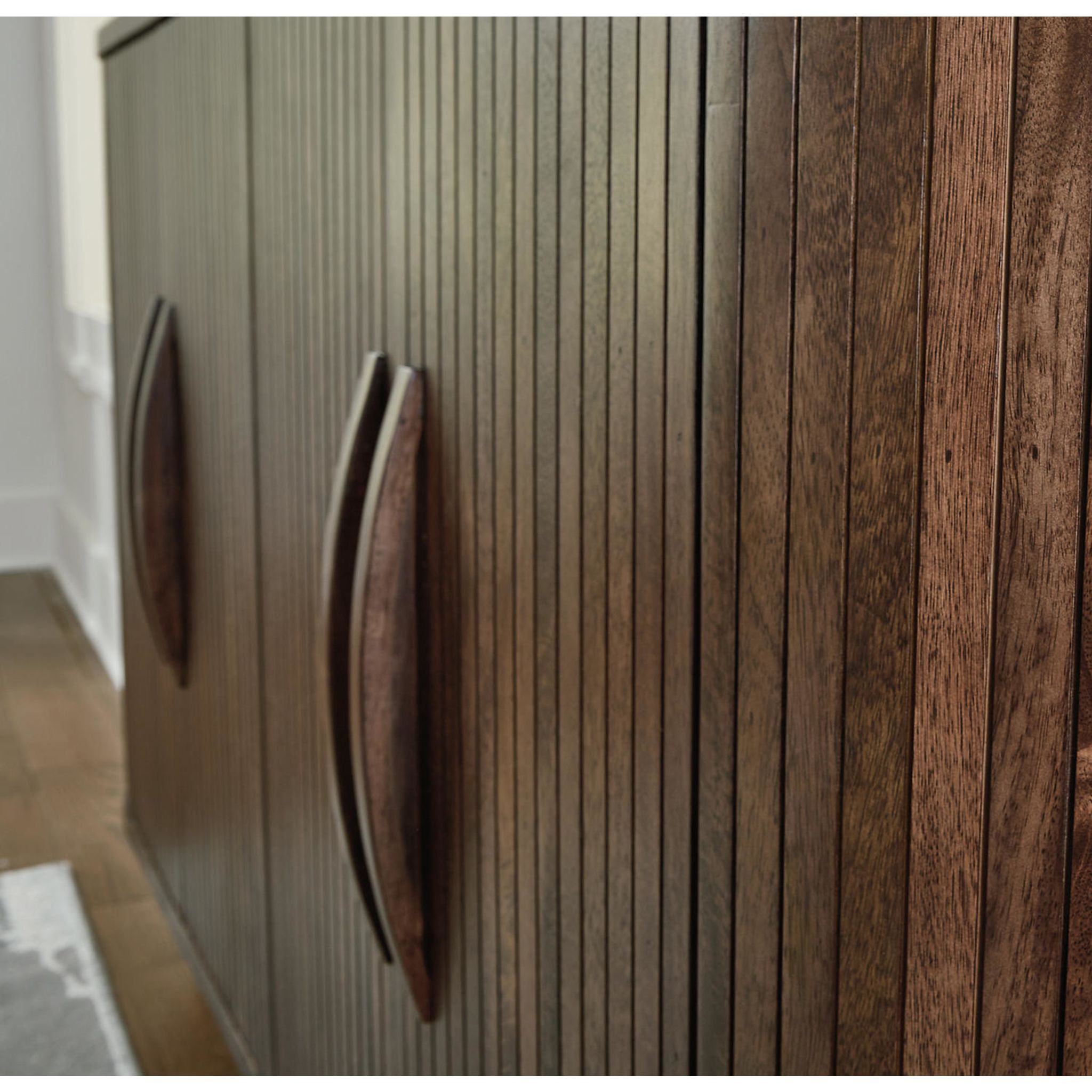 Amickly Dark Brown Accent Cabinet - Stylish Storage for Living Room, Bedroom, or Entryway