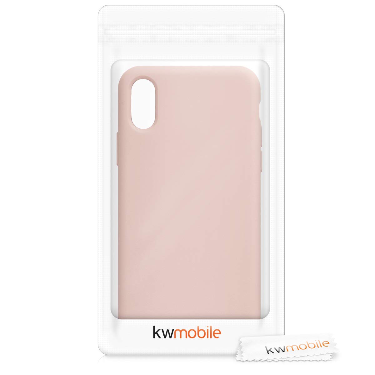 kwmobile TPU Silicone Case for Apple iPhone Xs - Soft Finish Protective Phone Cover in Dusty Pink | Perfect for Everyday Use, Work & Travel