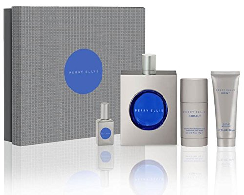 Perry Ellis Cobalt Men's 4-Piece Cologne Gift Set - Perfect for Holidays, Birthdays & Special Occasions