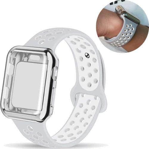 Premium Silicone Protective Case for Apple Watch Series 6/5/4/3/2/1/SE - 44mm 42mm 40mm 38mm - Shockproof & Scratch-Resistant Cover for Workout, Running & Daily Use