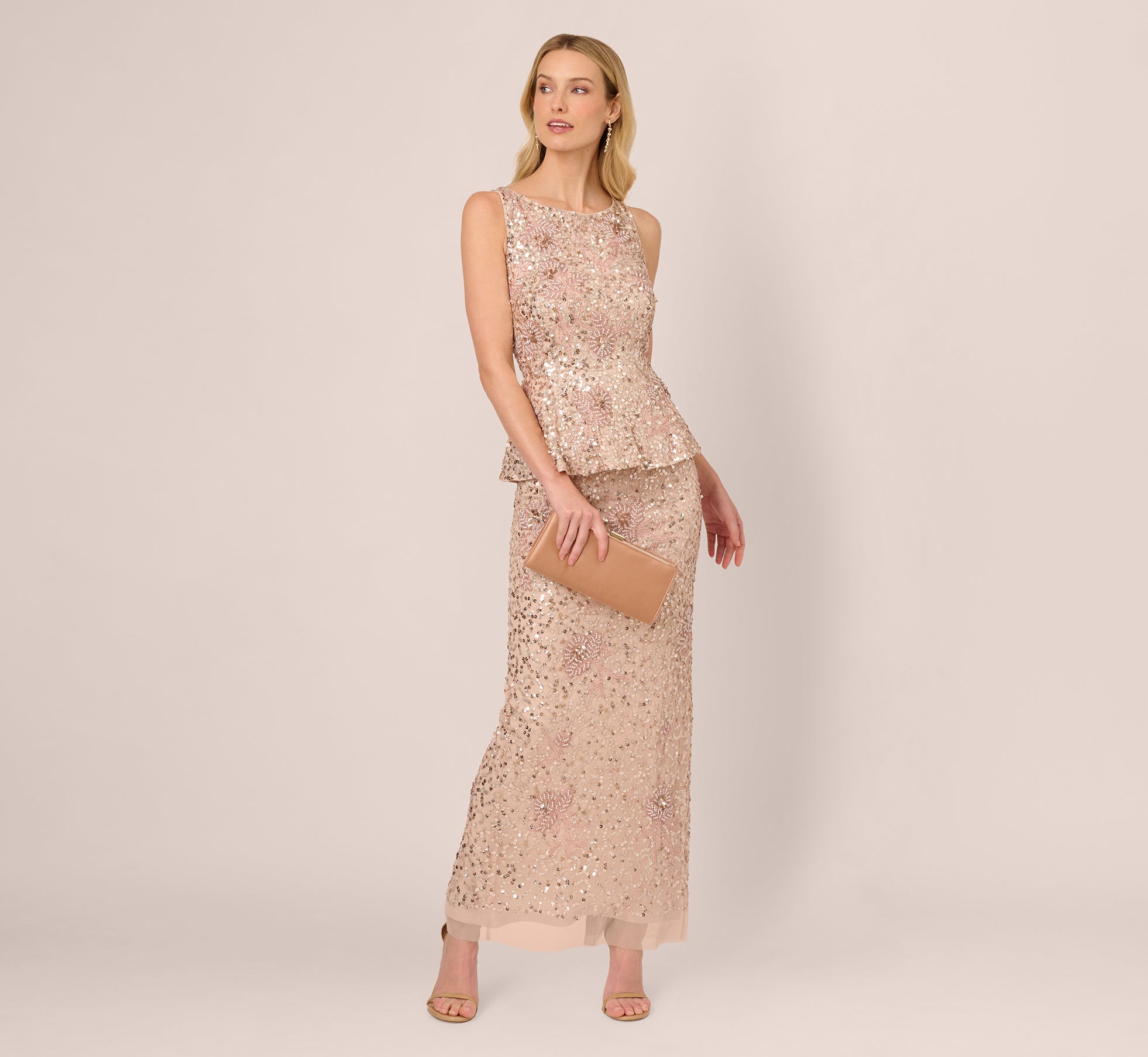 Elegant Sleeveless Beaded Peplum Shell Dress for Women | Summer Cocktail Party & Wedding Guest Outfit