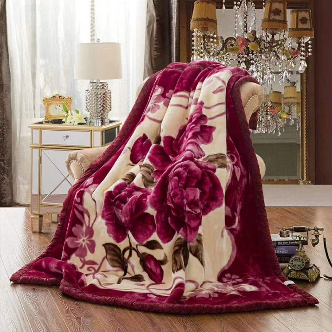 Velour Bed Throw Blankets - Ultra Soft Fluffy Warm Fleece Blanket for Sofa & Bed - Velvety Plush Bedspread 150x200cm (59x79in) - Perfect for Cozy Nights, Movie Time & Winter Warmth