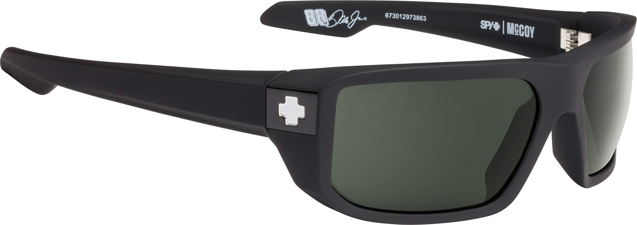 Spy Optic Men's McCoy Rectangular Sunglasses 63mm - UV Protection Polarized Lenses for Driving, Outdoor Sports & Fashion