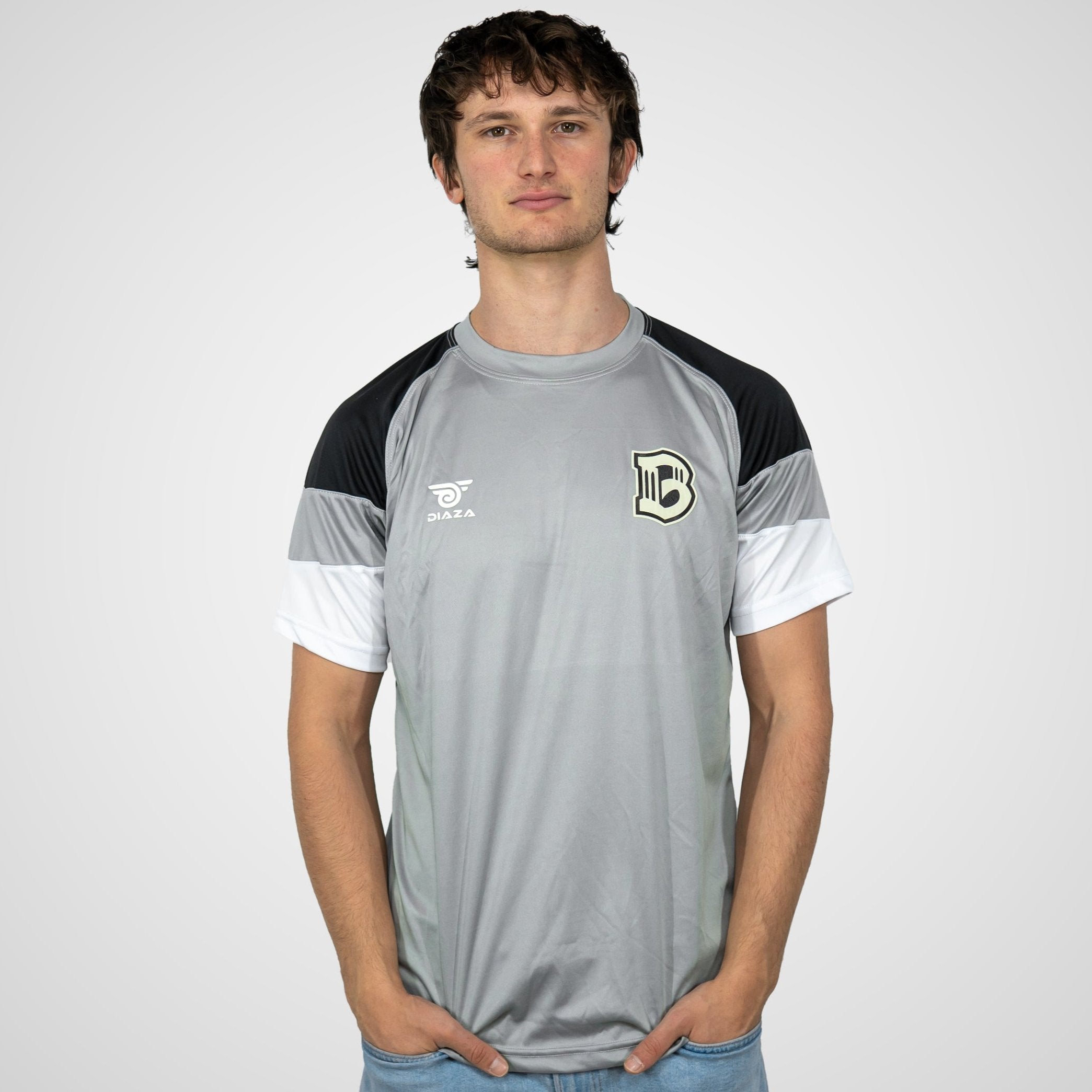 Brooklyn FC Tritone Grey Soccer Jersey - Men's Football Shirt for Training & Match Play - Perfect for Fans, Players & Gifting