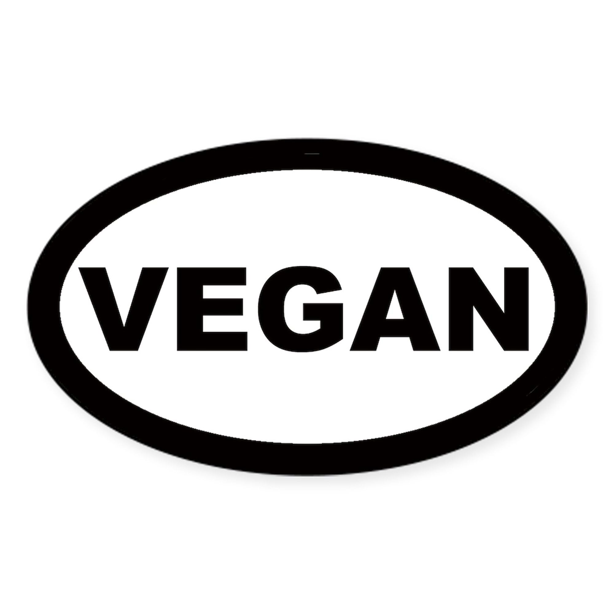 Vegan Car Oval Sticker - Eco-Friendly Bumper Decal for Cars, Trucks & Laptops - Perfect for Animal Lovers & Plant-Based Lifestyle