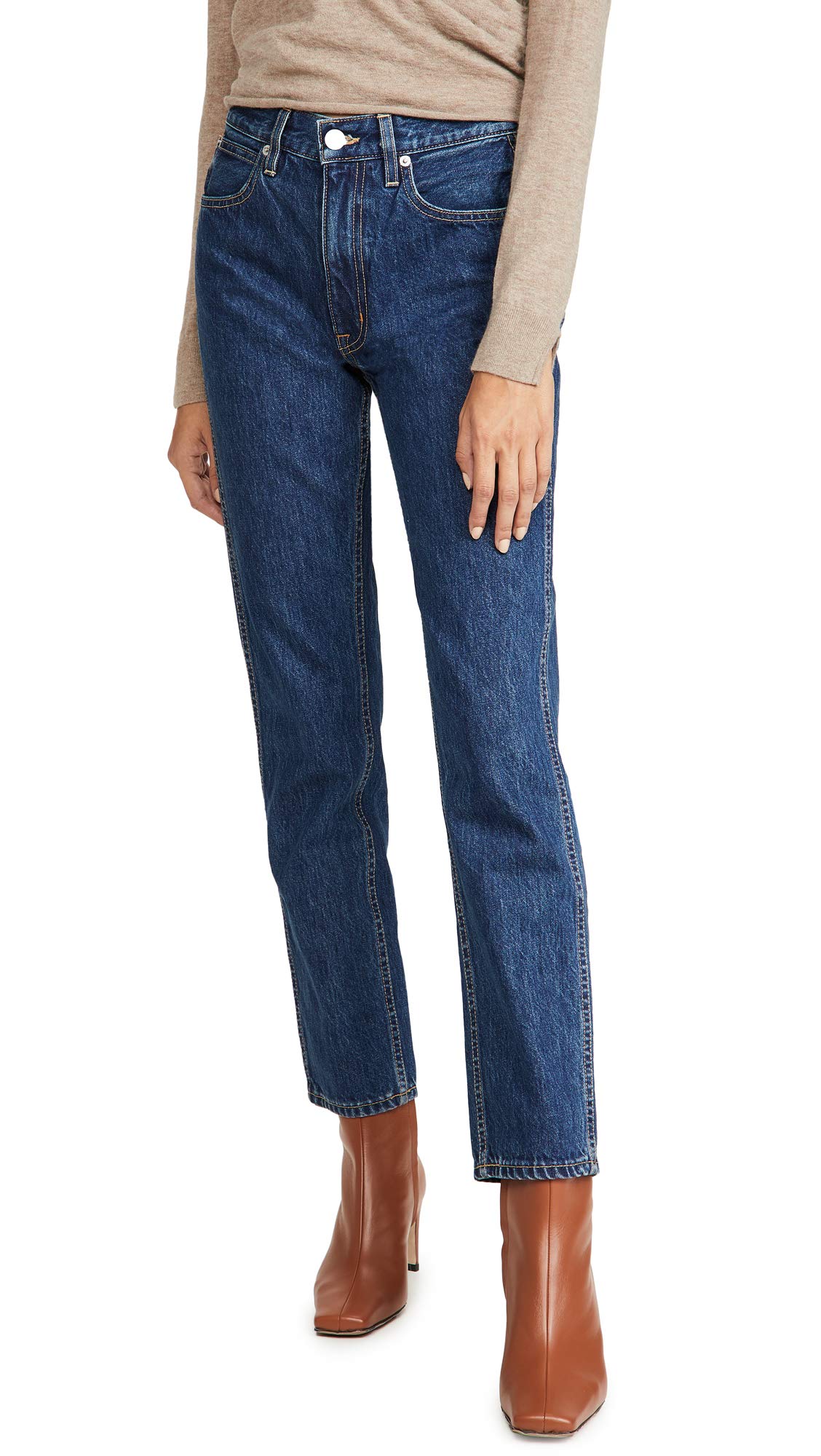 Women's Virginia Tapered Leg Jeans - High Waist Slim Fit Denim Pants for Casual & Work | Perfect for Office, Date Night & Everyday Wear
