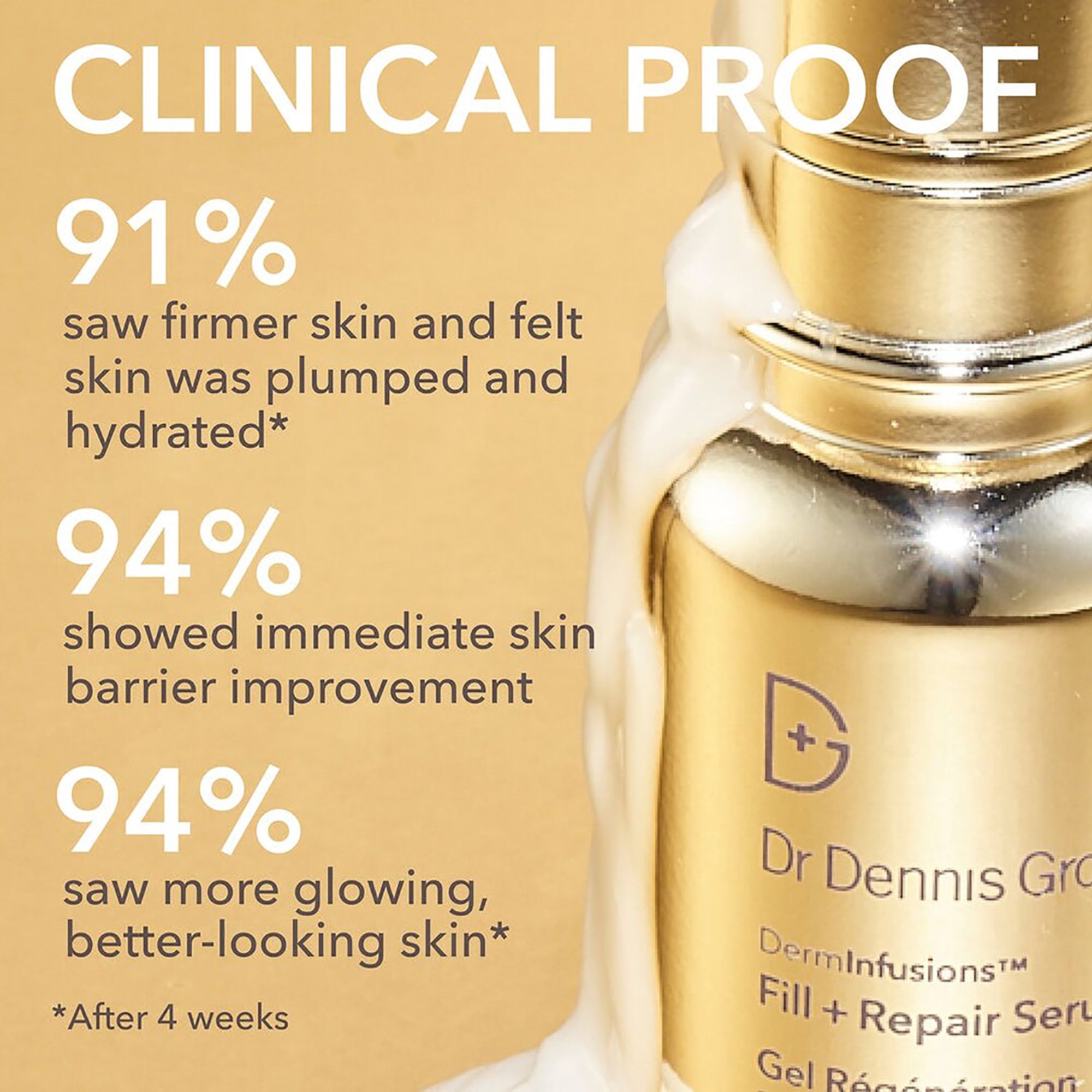 Dr. Dennis Gross Skincare DermInfusions Fill + Repair Serum - Anti-Aging Face Serum with Hyaluronic Acid & Peptides for Wrinkles & Fine Lines | Hydrating & Plumping Treatment for Daily Skincare Routine