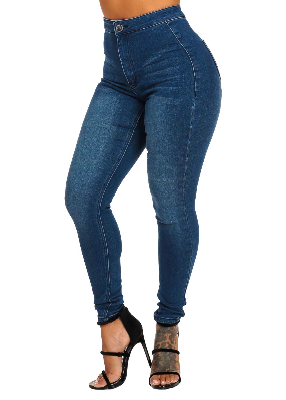 Moda Xpress Women's Ultra High Waisted Skinny Jeans - Stretchy Slim Fit Denim Pants for Everyday Wear & Night Out