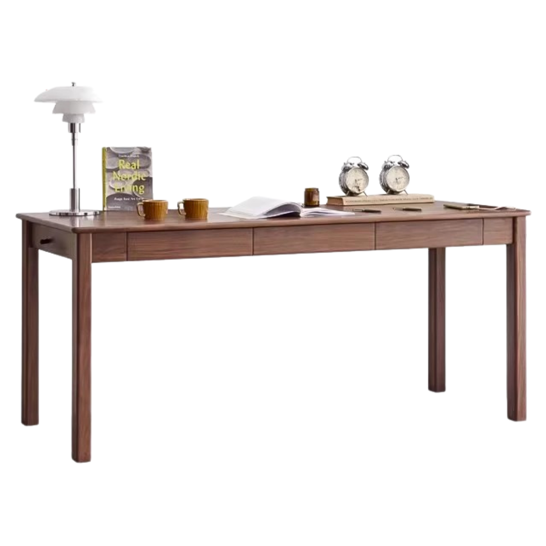 Premium Solid Wood Office Desk - Black Walnut, Oak & Ash Options | Modern Home Office & Executive Workspace Furniture