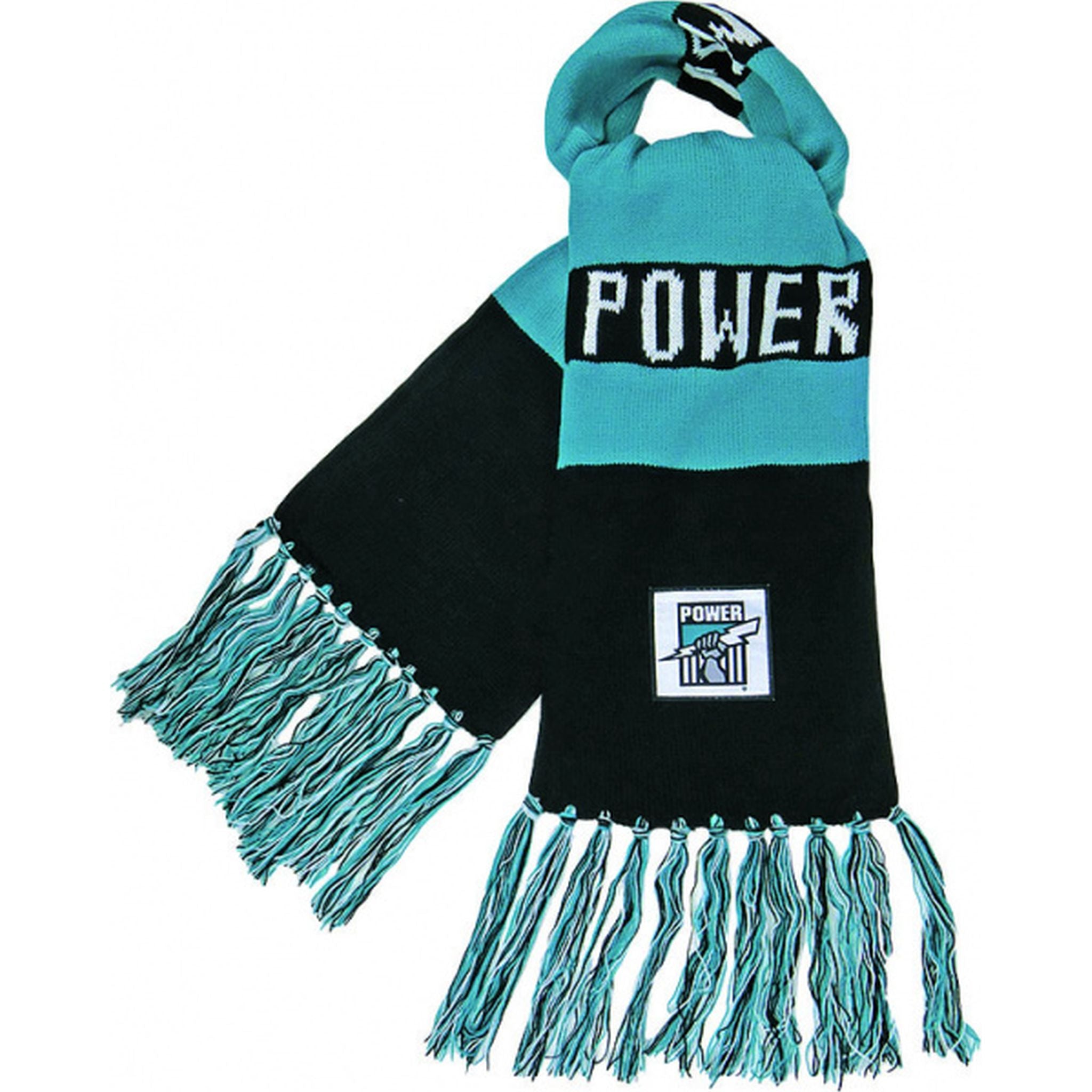 Burley Sekem Port Adelaide Power AFL Bar Scarf - Official AFL Team Scarf for Football Fans - Perfect for Game Day, Tailgating & Sports Events