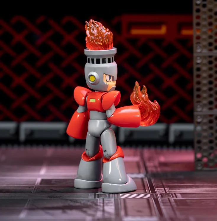 Jada Toys Mega Man Fire Man 1/12 Scale 6-Inch Action Figure - Collectible Toy for Display, Gaming Enthusiasts & Anime Fans