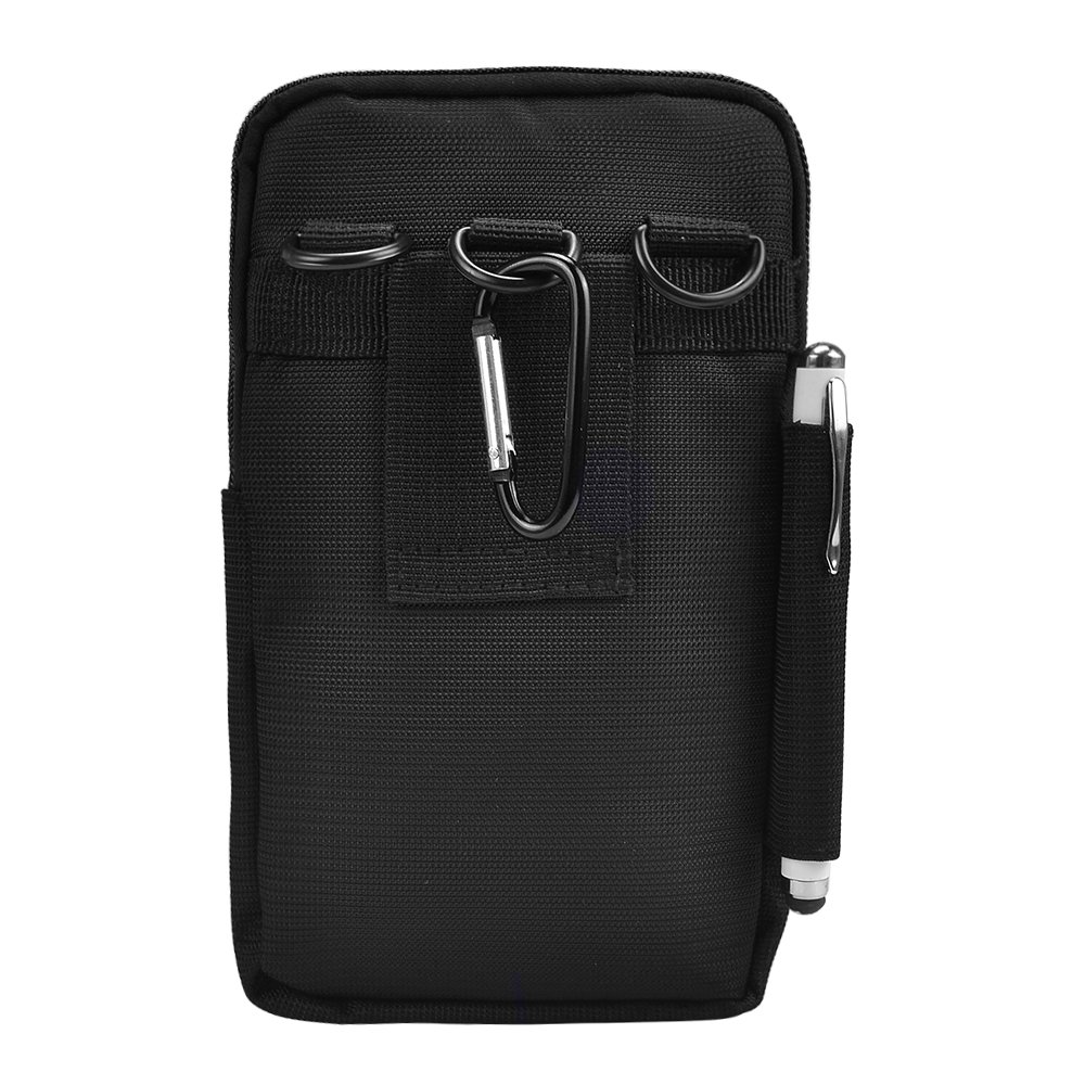 Waterproof Crossbody Phone Pouch for iPhone 15/14/13/12 & Samsung Galaxy S24/S23/S22 - Travel Essentials Belt Clip Holster Bag (Black) | Perfect for Hiking, Running, Shopping & Outdoor Adventures