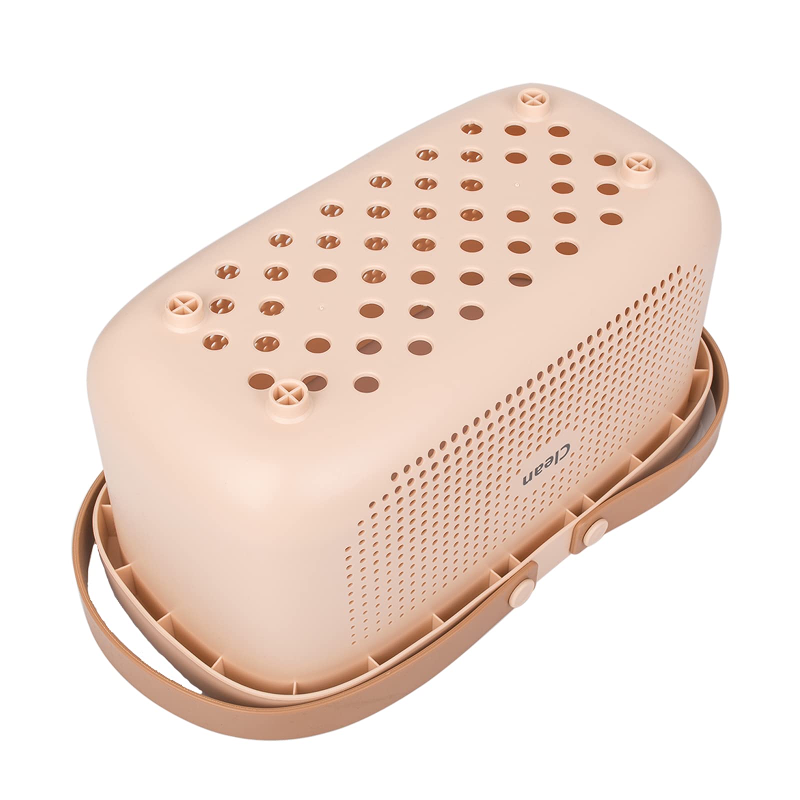 JiatuA Plastic Storage Basket with Handle - Portable Shower Caddy Tote Organizer for Bathroom, Kitchen, Dorm Room & Bedroom - Pink | Perfect for Organizing Toiletries, Cosmetics, Toys & Household Items