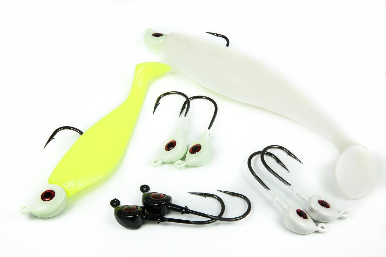 Jigging World Shad Jig Heads - Premium Fishing Lures for Bass, Walleye & Saltwater - Weedless Jig Hooks for Freshwater & Saltwater Fishing - Perfect for Kayak, Boat & Shore Fishing Adventures