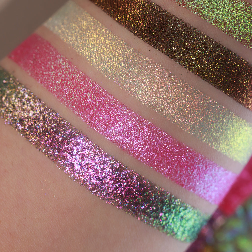 Vibrant Multichrome Eyeshadow Palette | Rose Window Shimmer & Glitter Eyeshadow for Day & Night Makeup | Perfect for Parties, Weddings & Special Occasions