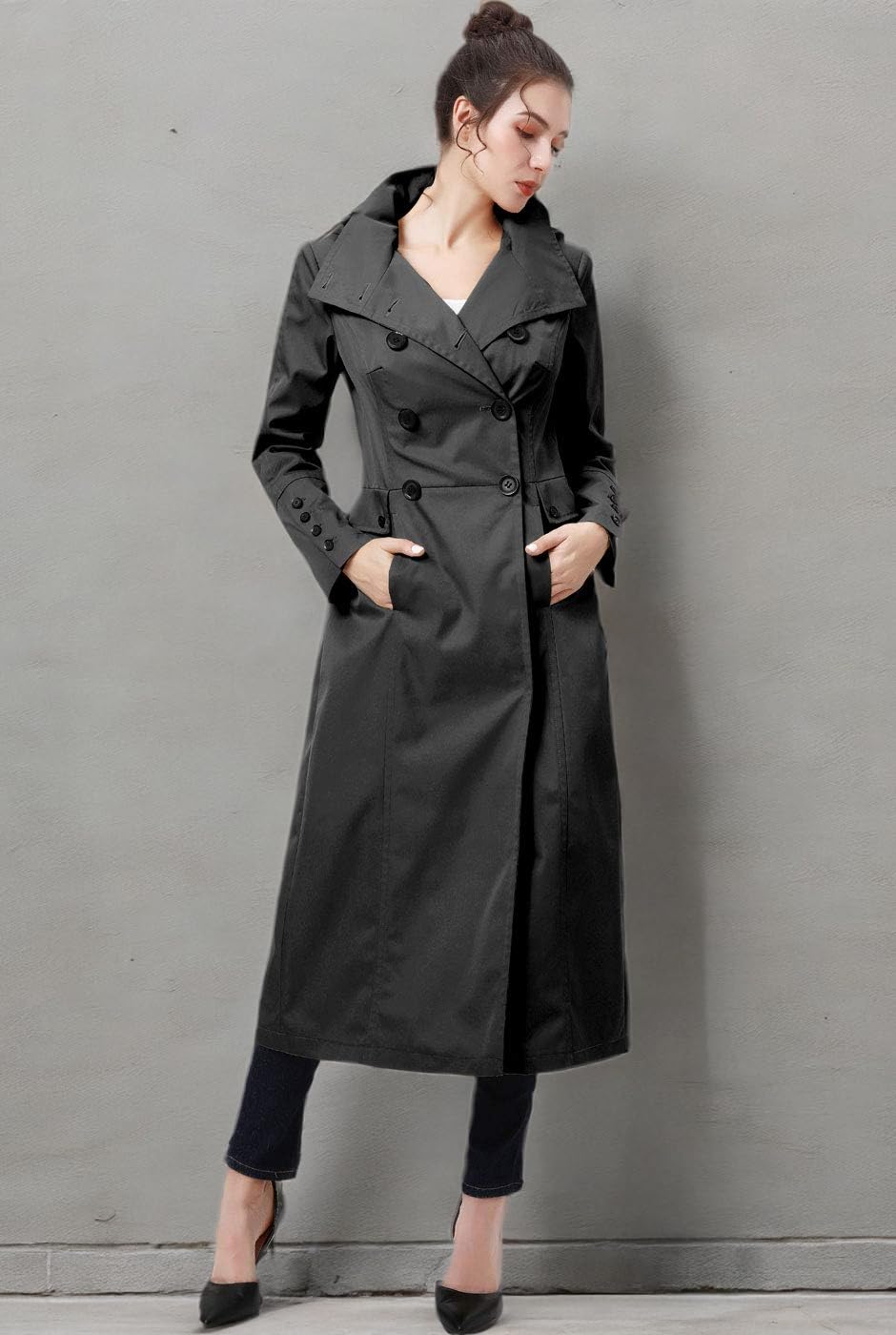 BGSD Women's Waterproof Hooded Maxi Long Trench Coat - Winter Raincoat for Women, Plus Size & Regular Fit, Perfect for Outdoor Activities, Commuting & Travel