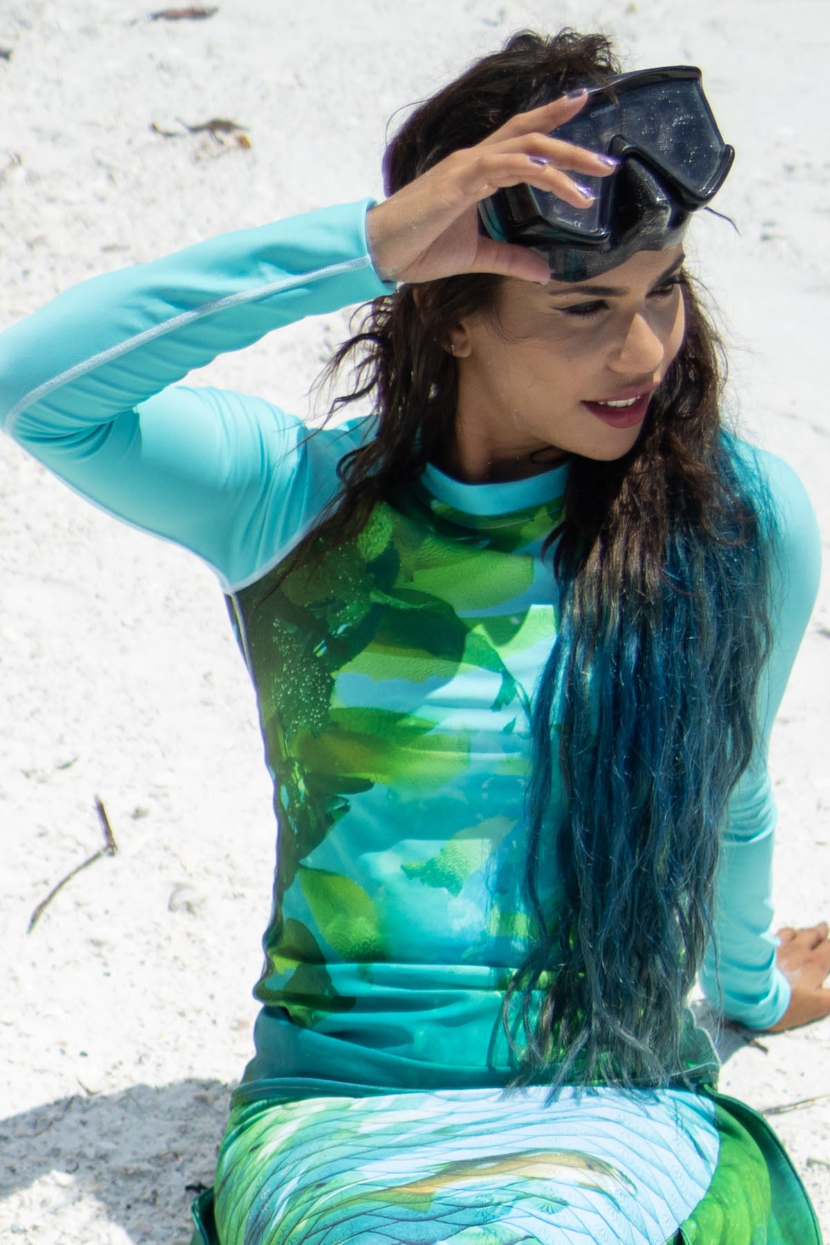 Premium Kelp Forest Print Rash Guard - UPF 50+ Sun Protection for Surfing, Swimming & Outdoor Activities