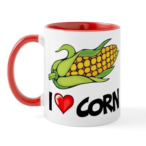 White/Red Inside - I Love Corn Mug