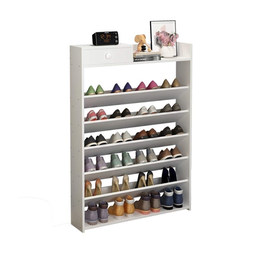 Multi-Layer Wooden Shoe Rack - Space Saving Boots Storage Cabinet for Entryway, Closet & Bedroom Organization - Sturdy Household Shoe Shelf with Simple Design & Multi-Function Storage