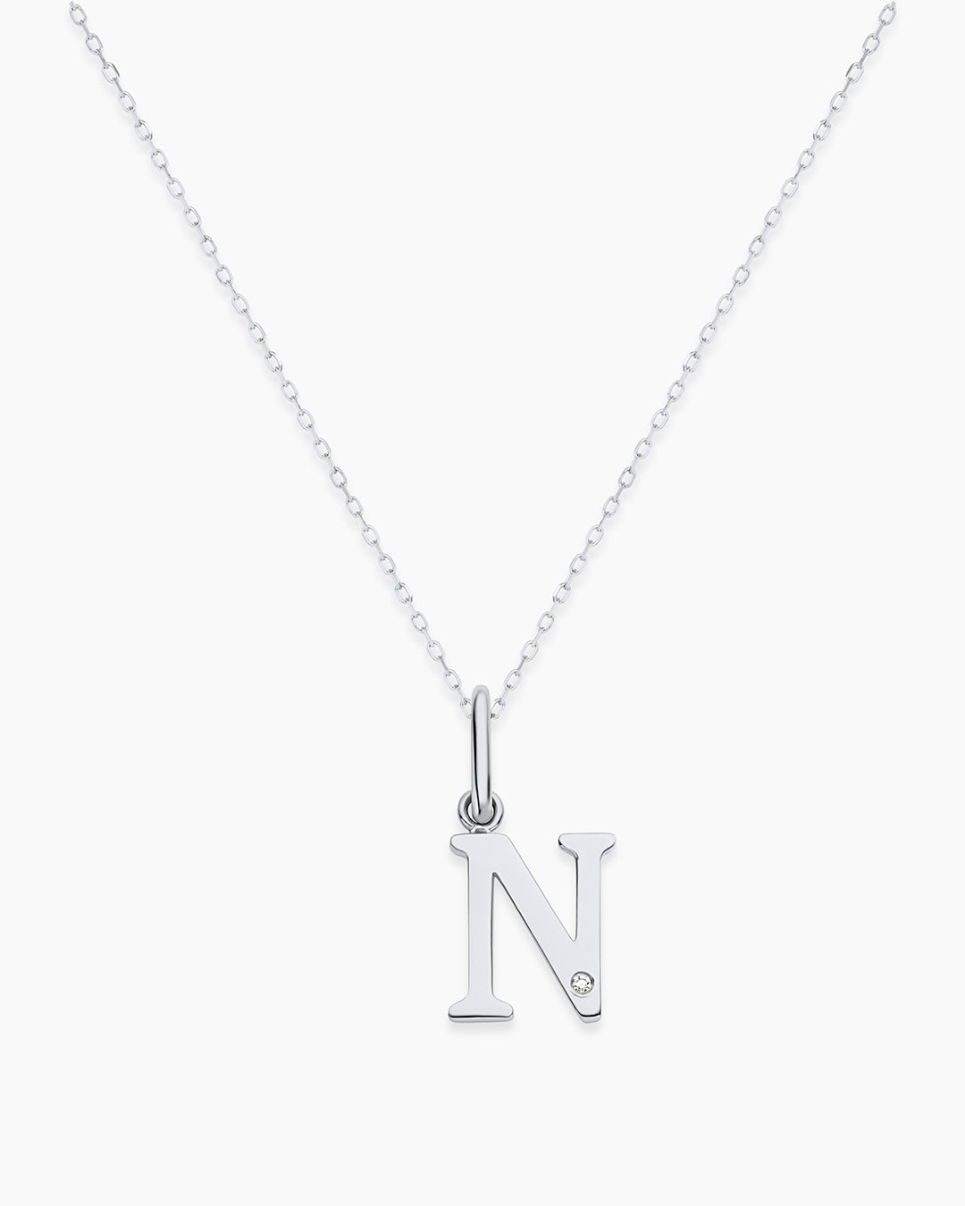 Vintage Diamond Alphabet Charm Necklace - Personalized Initial Pendant Jewelry for Women, Gift for Her, Birthday, Anniversary, Valentine's Day