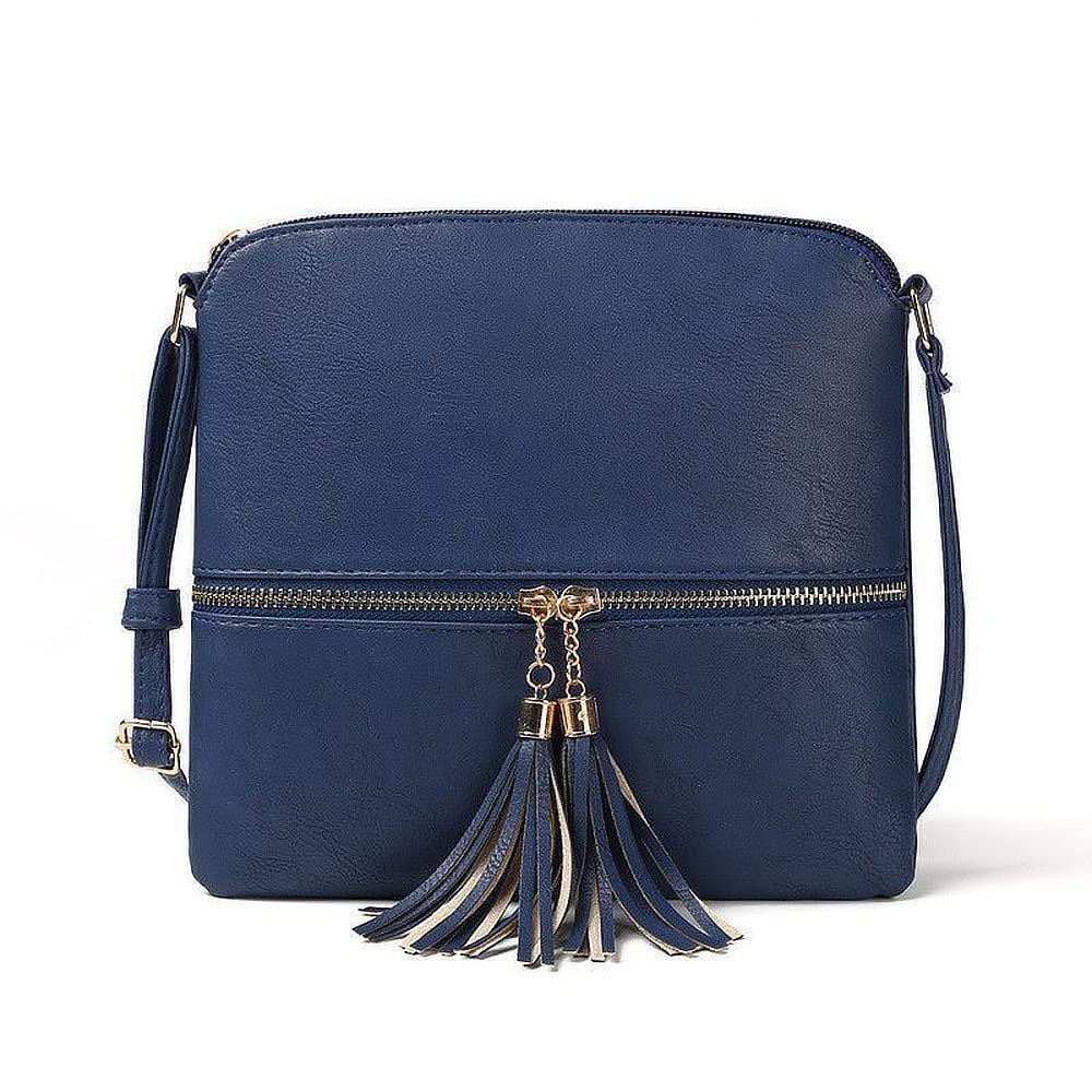 Jamie Bags Mini Crossbody Bags for Women - Genuine Leather Phone Purse with Adjustable Long Strap, Multipurpose Ladies Handbag & Shoulder Bag with Tassel - Perfect for Daily Use, Travel, and Parties