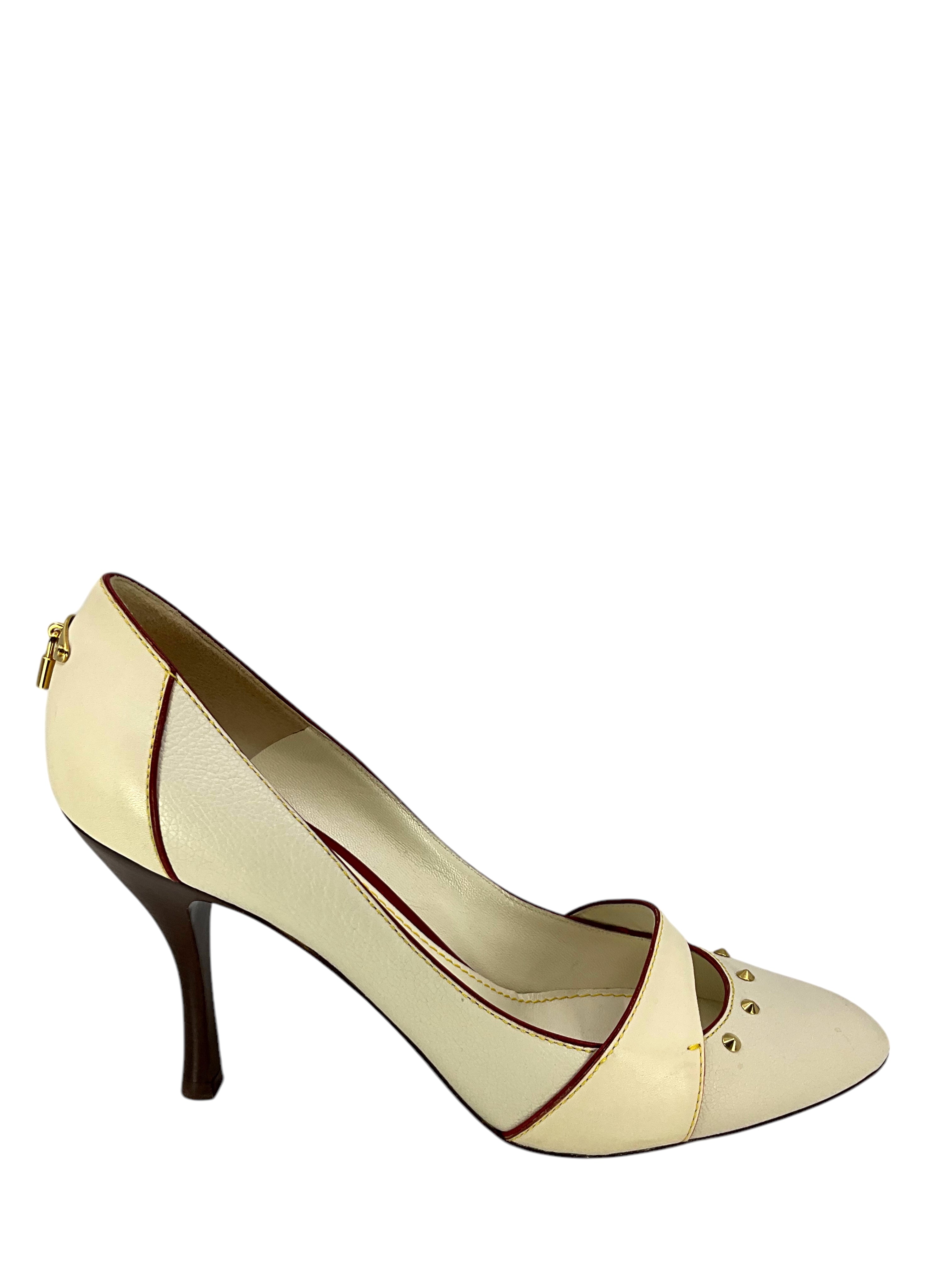 Louis Vuitton Suhali Leather Studded Heels Women's Size 40 - Luxury Designer Pumps for Parties, Weddings & Evening Events