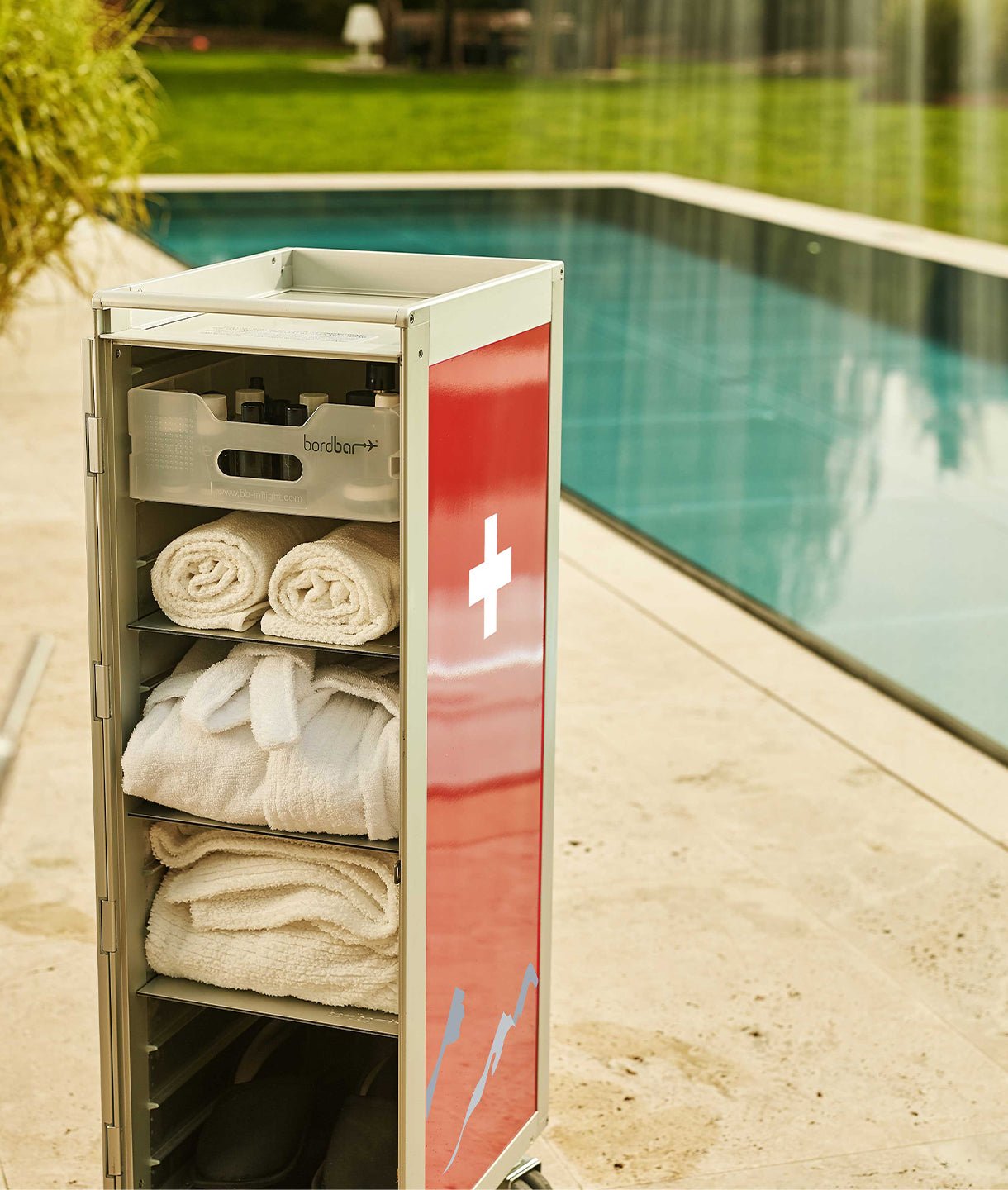 Stylish Swiss Cross Airplane Trolley by Bordbar - Premium Travel Luggage for Business & Vacation Trips