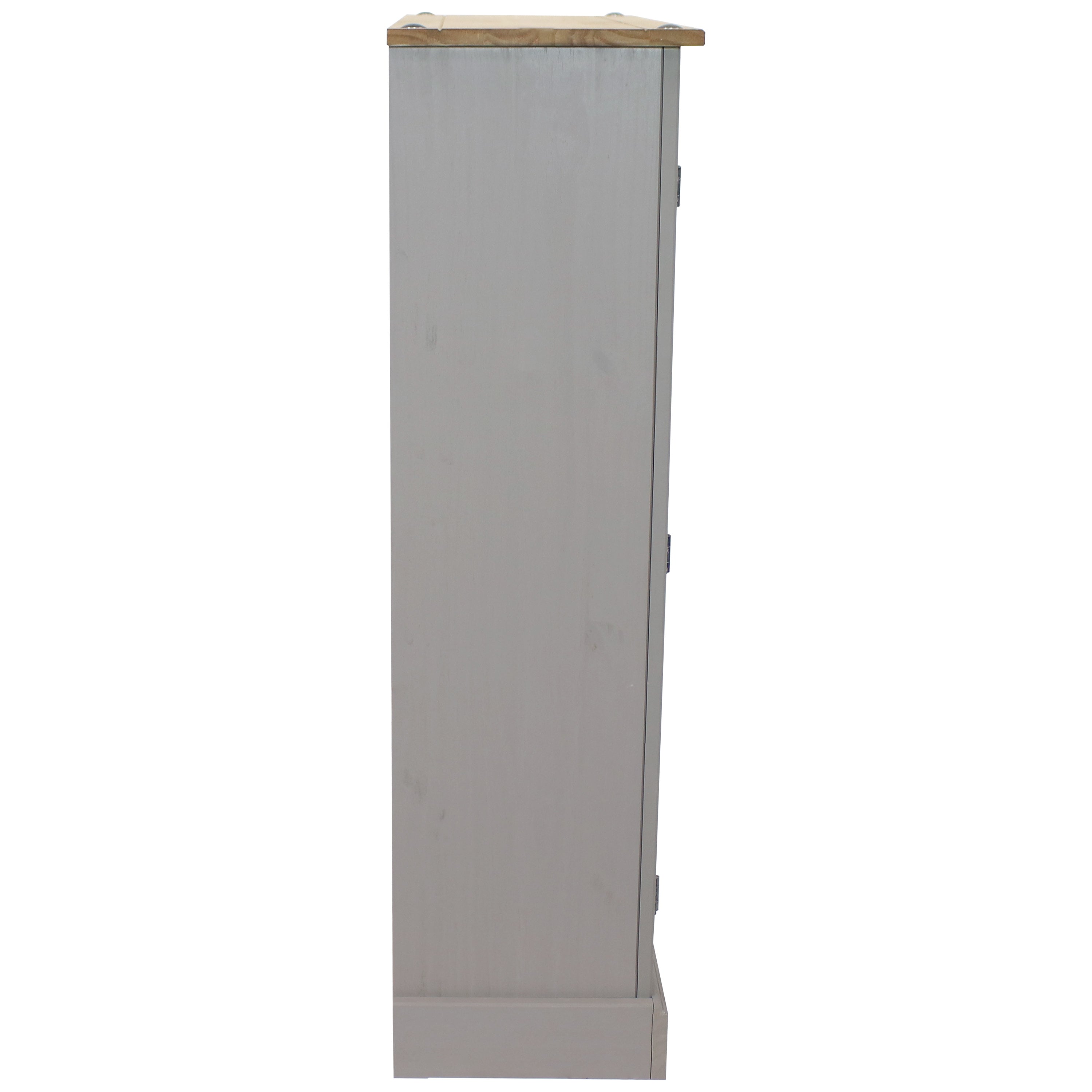 Sunnydaze 2-Door 2-Shelf Solid Pine Storage Cabinet in Gray - 43 Inches Tall | Perfect for Pantry, Kitchen, Bathroom, or Garage Organization