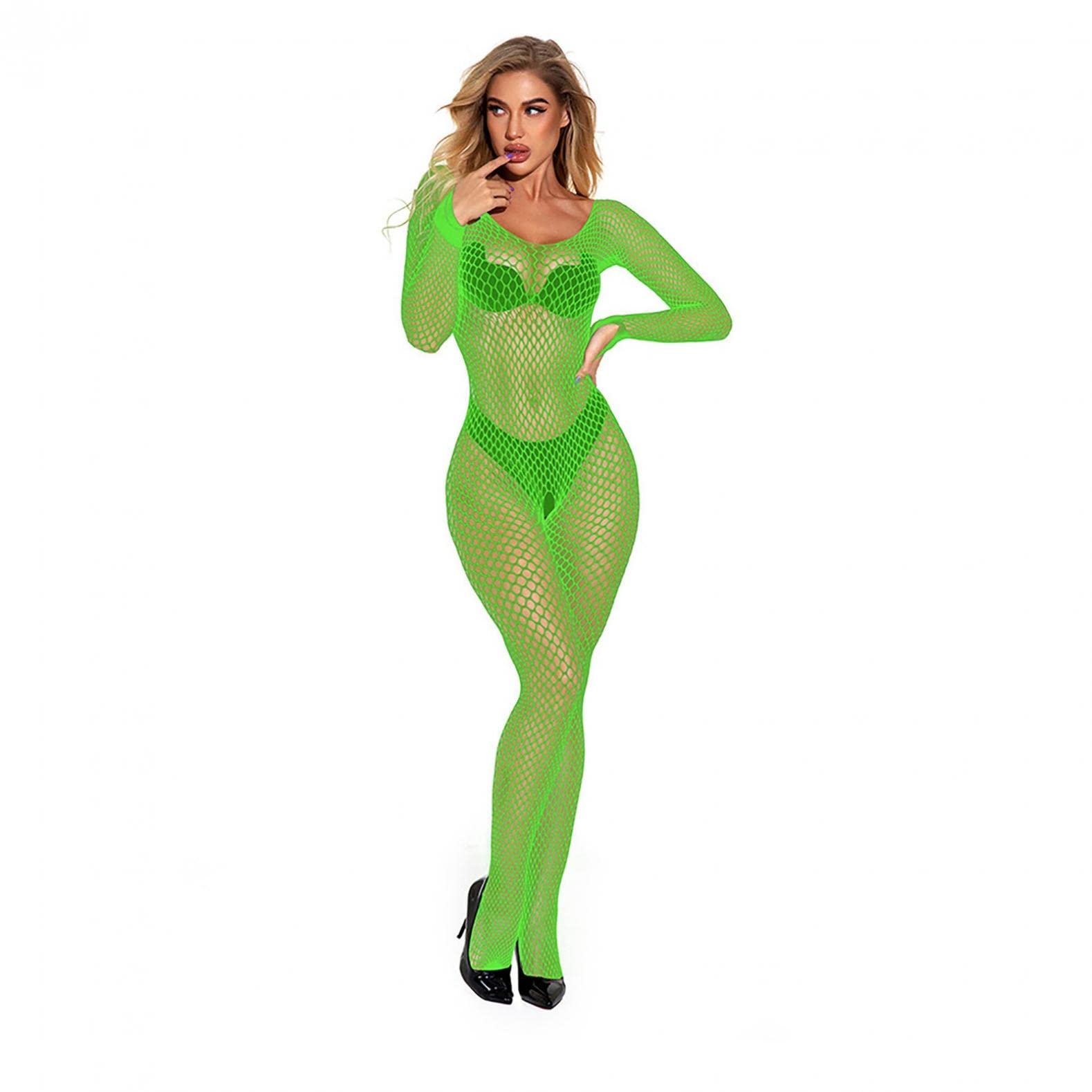 Sexy Babydoll Lingerie for Women - Lace Bodystocking with Attached Stockings, Sheer Chemise Nightwear & Babysuit | Perfect for Valentine's Day, Bridal Shower, Honeymoon & Romantic Nights