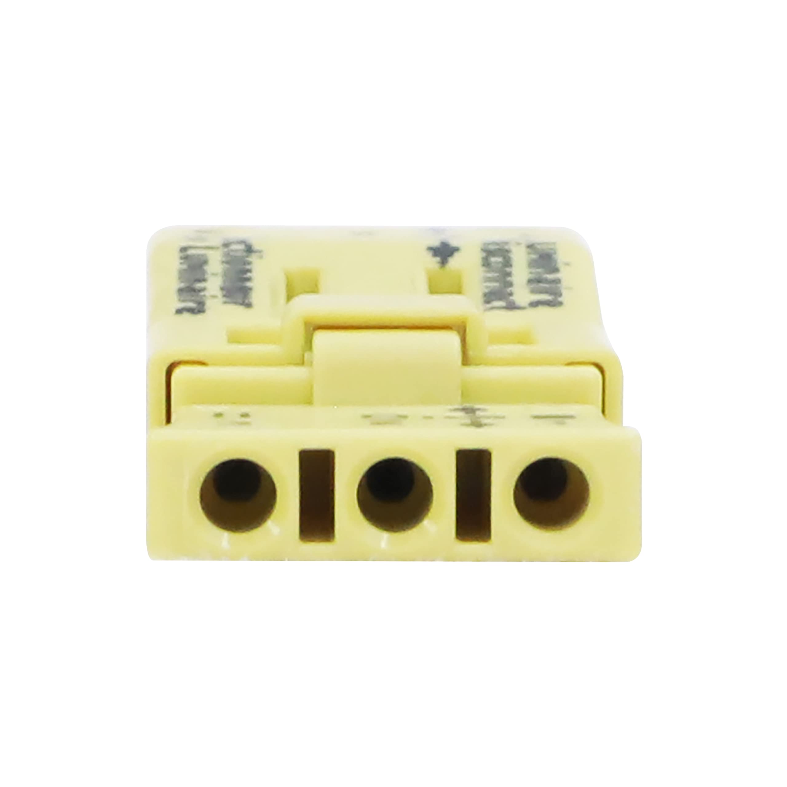 WAGO 873-903 Luminaire Disconnect Connector - 3 Pole Electrical Connector for Lighting Fixtures | Yellow Disconnect Terminal Block | Switching & Dimming Applications | Ideal for LED Lights, Commercial Lighting & Home Electrical Projects | 100-Piece Bulk Pack